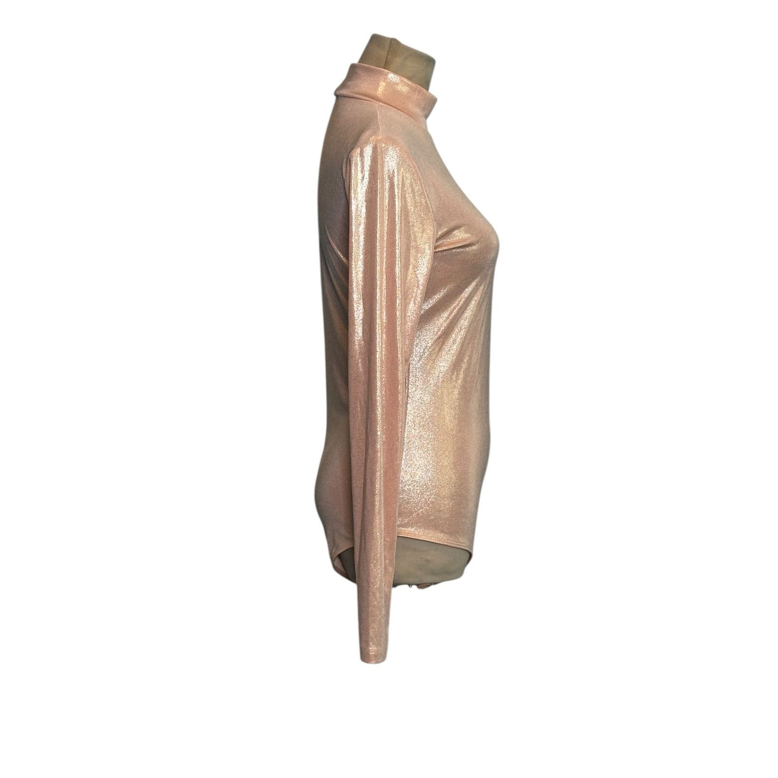 Zara Zara metallic pink long sleeves bodysuit size Medium Size M / US 6-8 / IT 42-44 - 7 Thumbnail