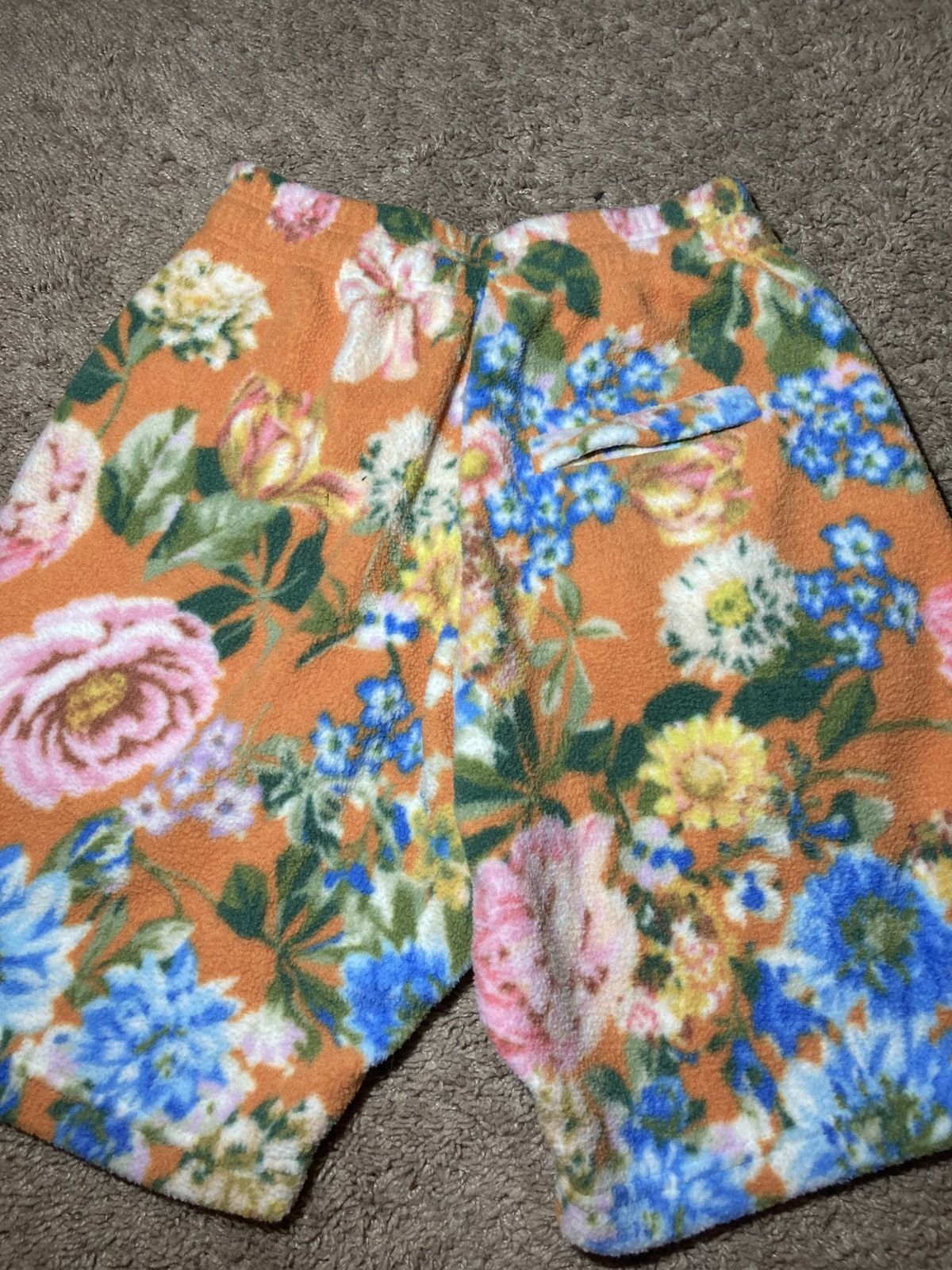 Martine Rose New SS21 Martine Rose Floral Sweatshorts Shorts Orange 2021 Size US 28 / EU 44 - 4 Thumbnail
