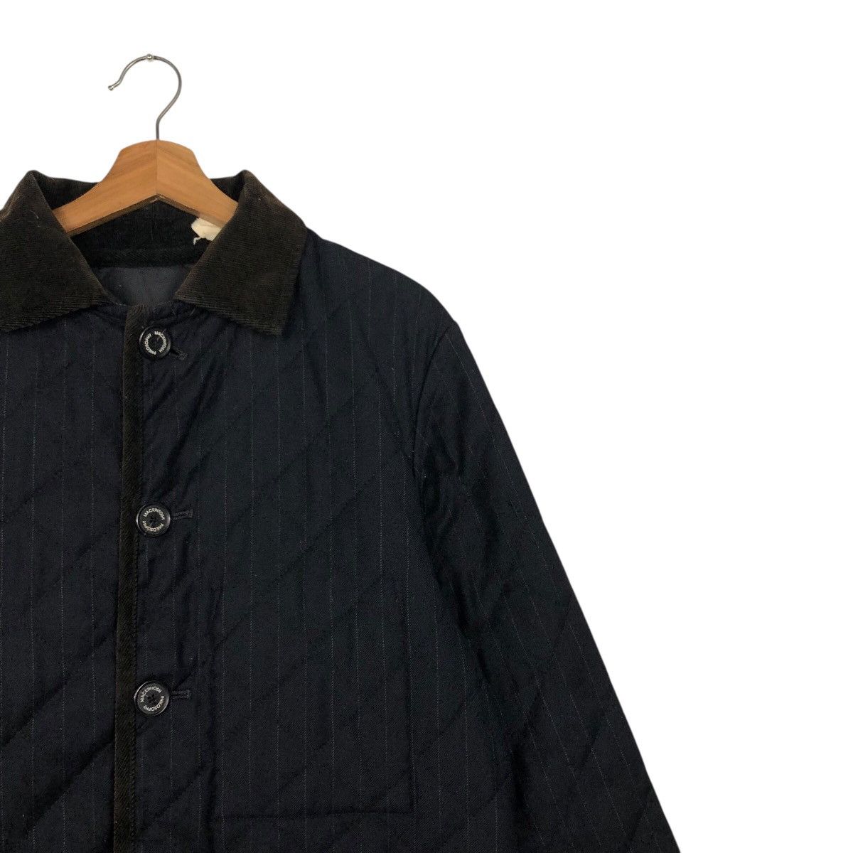 Mackintosh Men’s Quilted Coat with Button Front and Corduroy Collar Size US M / EU 48-50 / 2 - 7 Thumbnail
