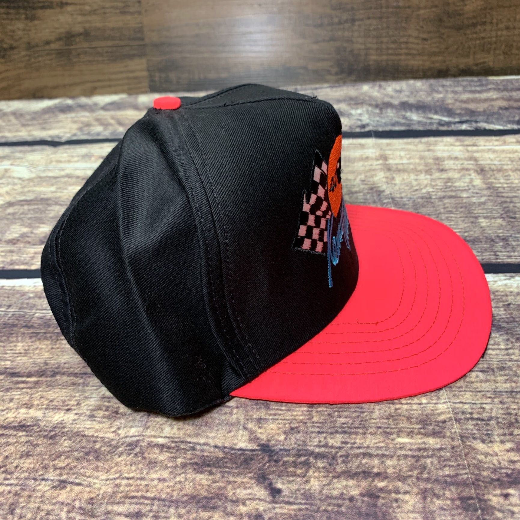 Vintage VINTAGE Kenny Wallace #40 Black Pink Hat Snap Back Cap NASCAR 90’s Made in USA Size ONE SIZE - 6 Thumbnail