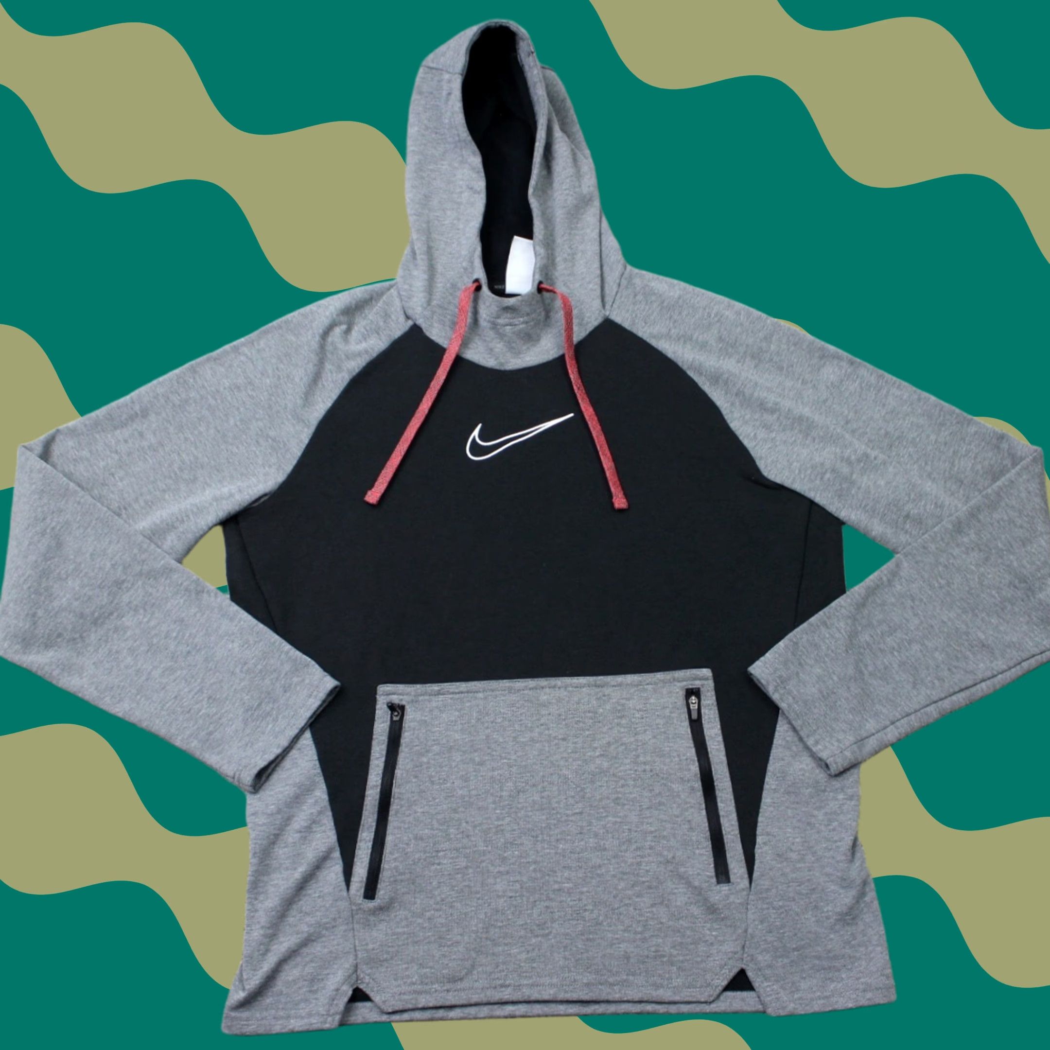 Nike Nike Hoodie Men Medium Gray/Black Therma-Fit Training Hooded Sweatshirt Pullover Size US M / EU 48-50 / 2 - 1 Thumbnail