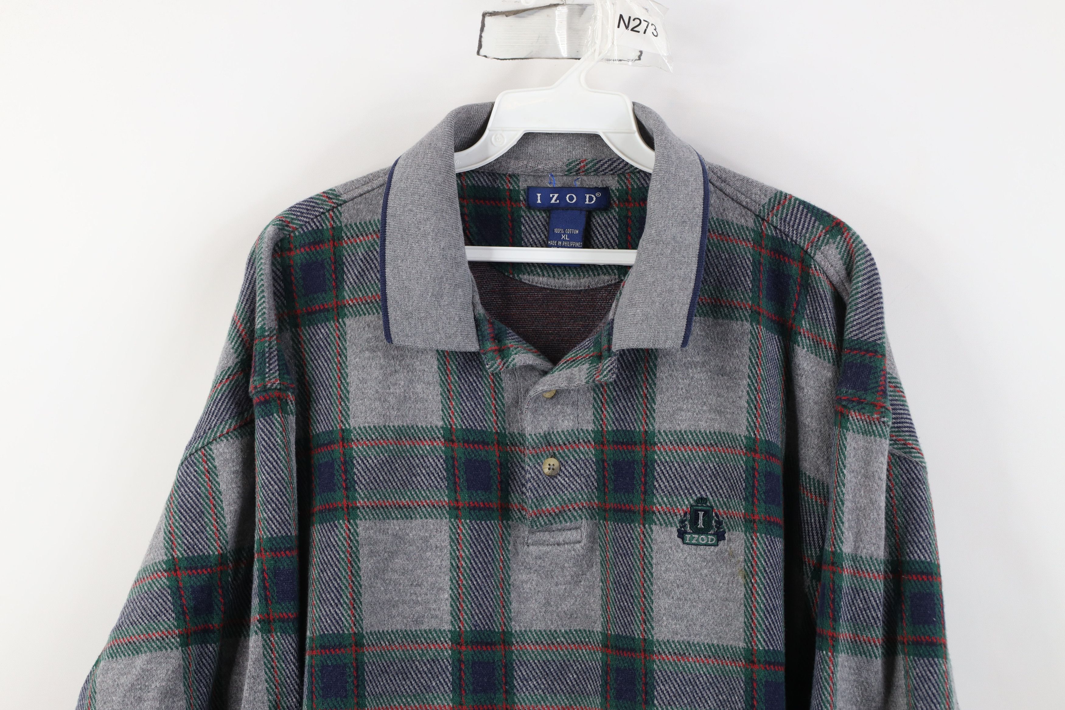 Vintage Vintage 90s Streetwear Long Sleeve Rugby Polo Shirt Plaid Size US XL / EU 56 / 4 - 2 Thumbnail
