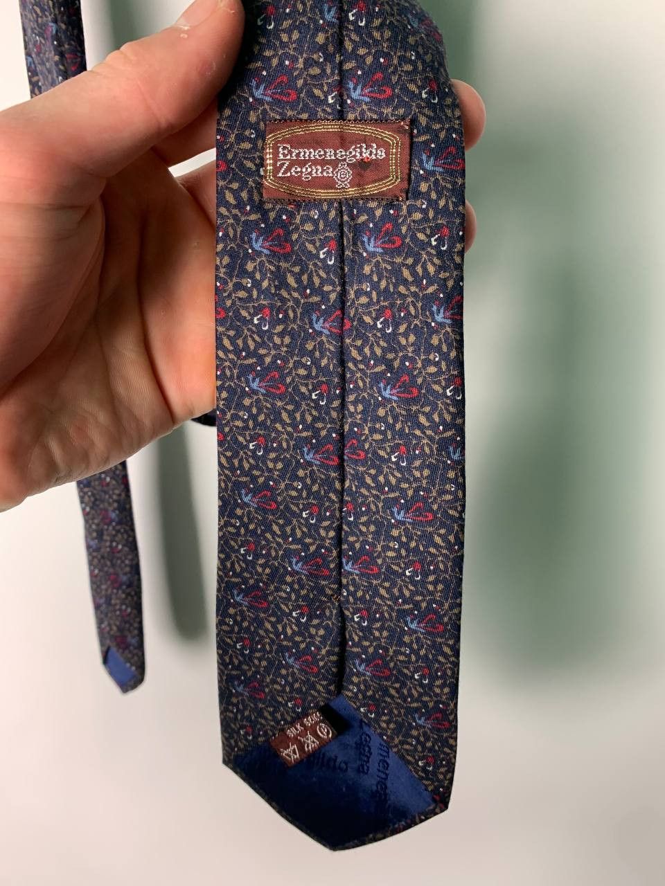Ermenegildo Zegna Vintage luxury designer Ermenegildo Zegna silk tie Size ONE SIZE - 3 Thumbnail