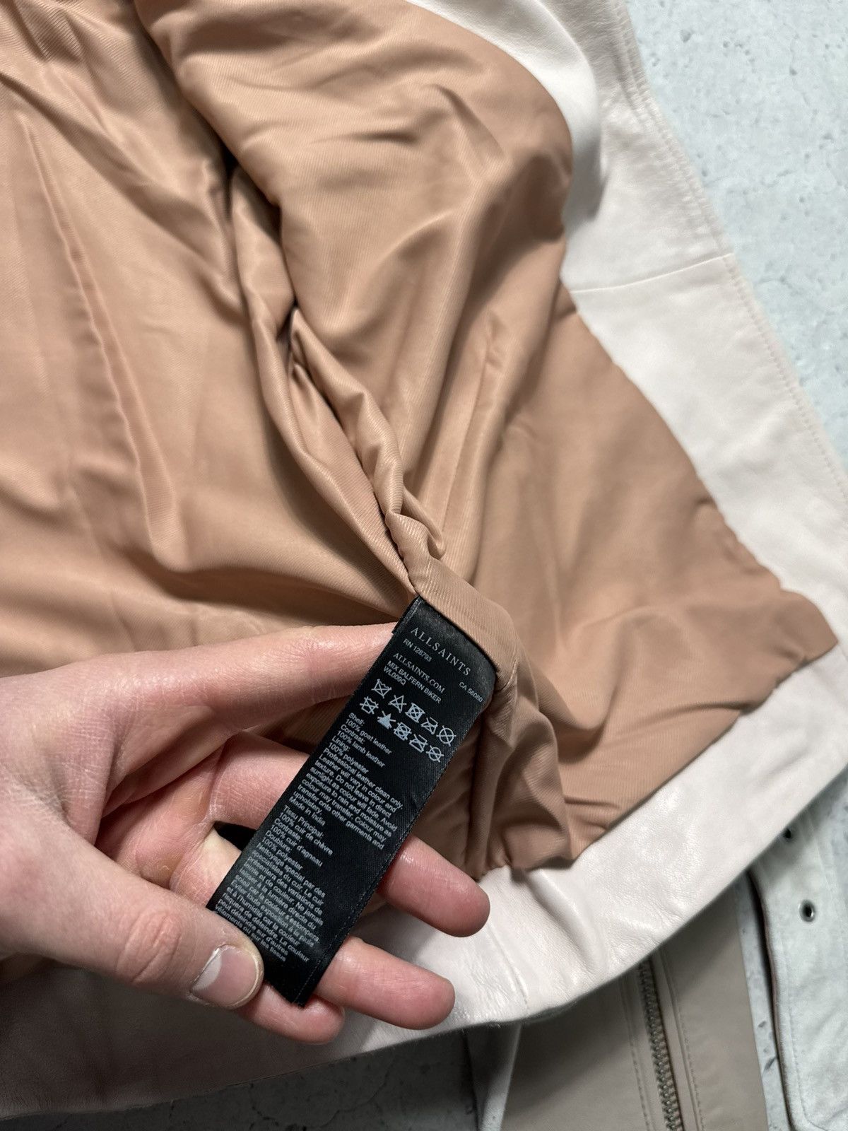 Allsaints Allsaints Goat Leather Balfern Mix Biker Jacket New Size L / US 10 / IT 46 - 9 Thumbnail