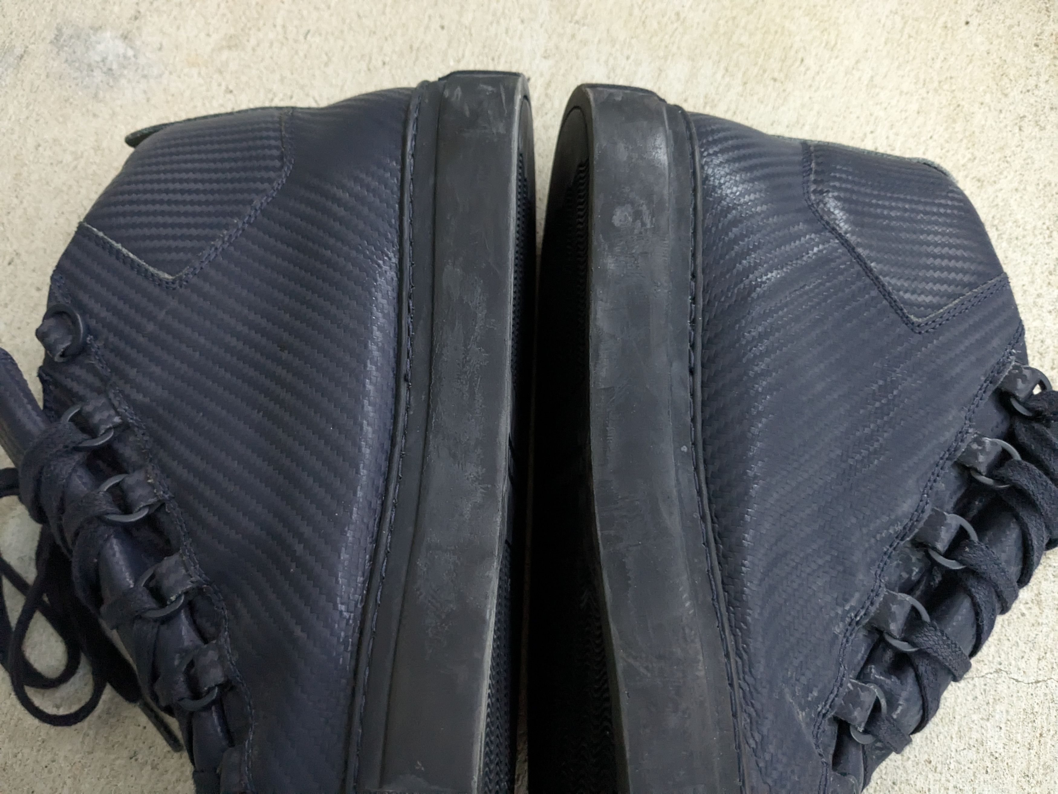 Balenciaga Balenciaga Arena Navy Blue 9 Leather High Tops Size US 9 / EU 42 - 11 Thumbnail