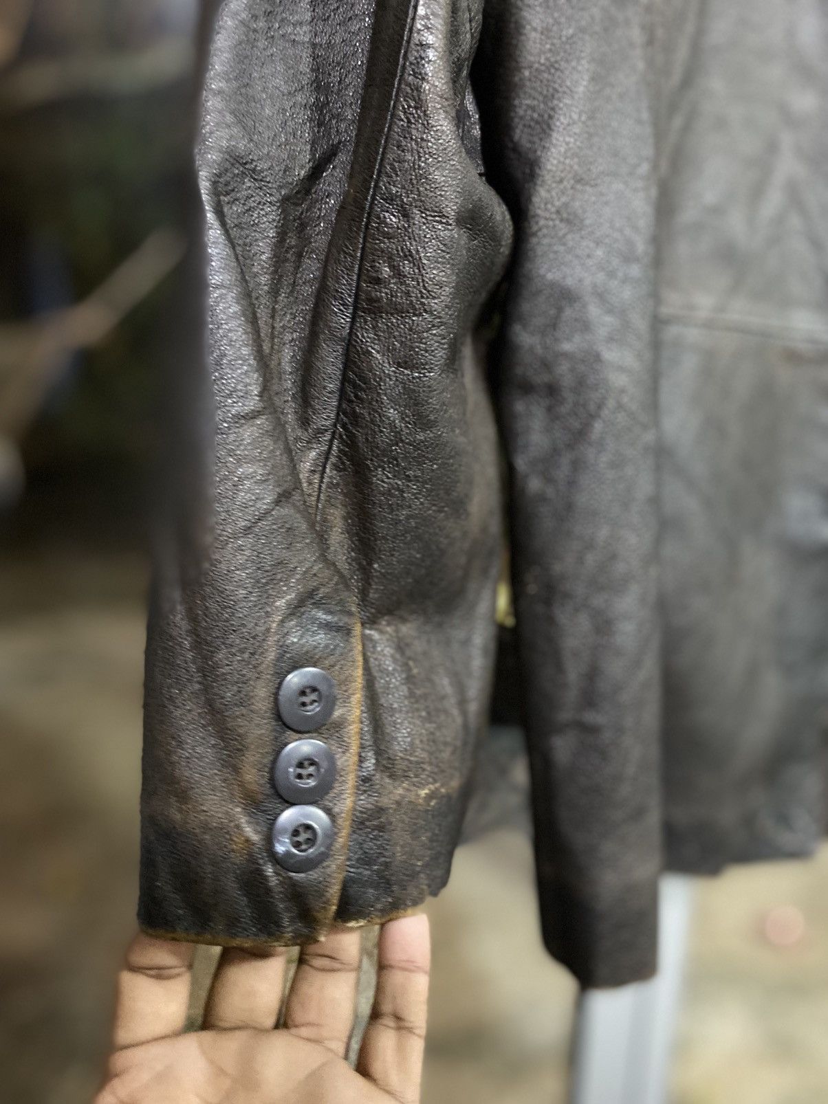 Japanese Brand Vintage Leather Jacket Men Blazer Collared Work Wilsons Size US M / EU 48-50 / 2 - 7 Thumbnail