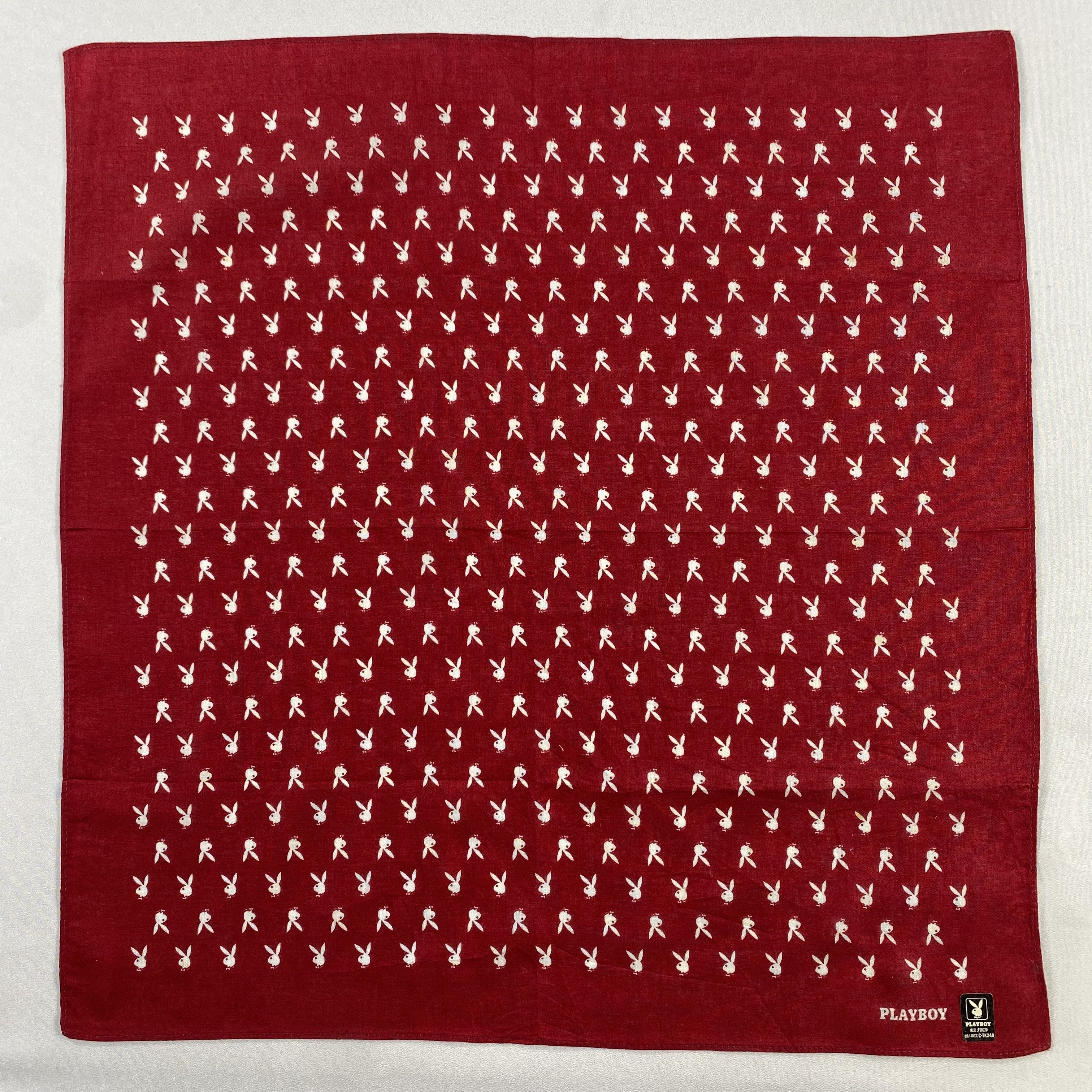 Playboy × Vintage NWT Playboy Bandana/ Handkerchief / Neckerchief-P1716 Size ONE SIZE - 1 Thumbnail