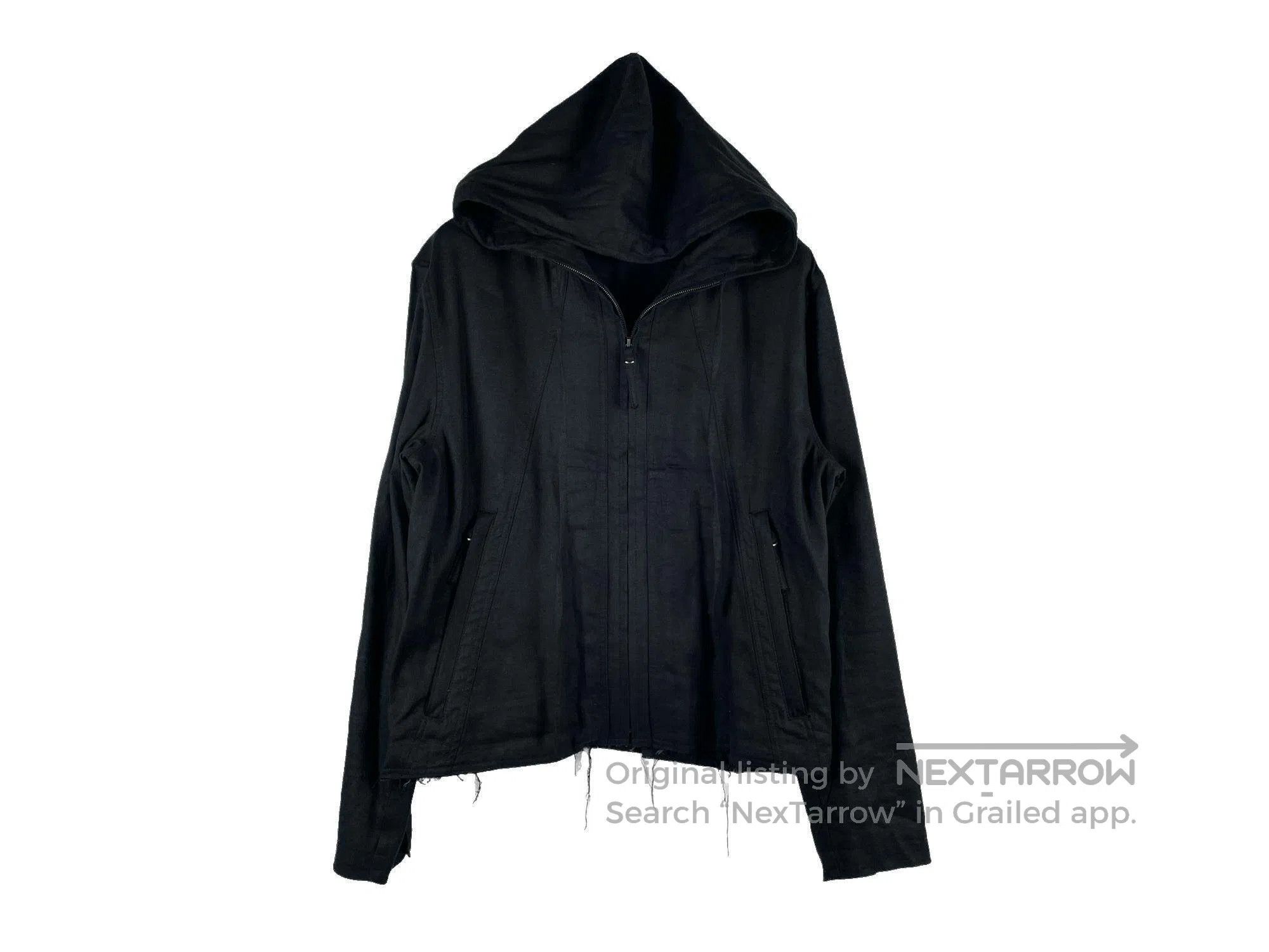blackmerle Blackmerle Distressed Fringe Zip-Up Hooded Jacket Size US L / EU 52-54 / 3 - 1 Thumbnail