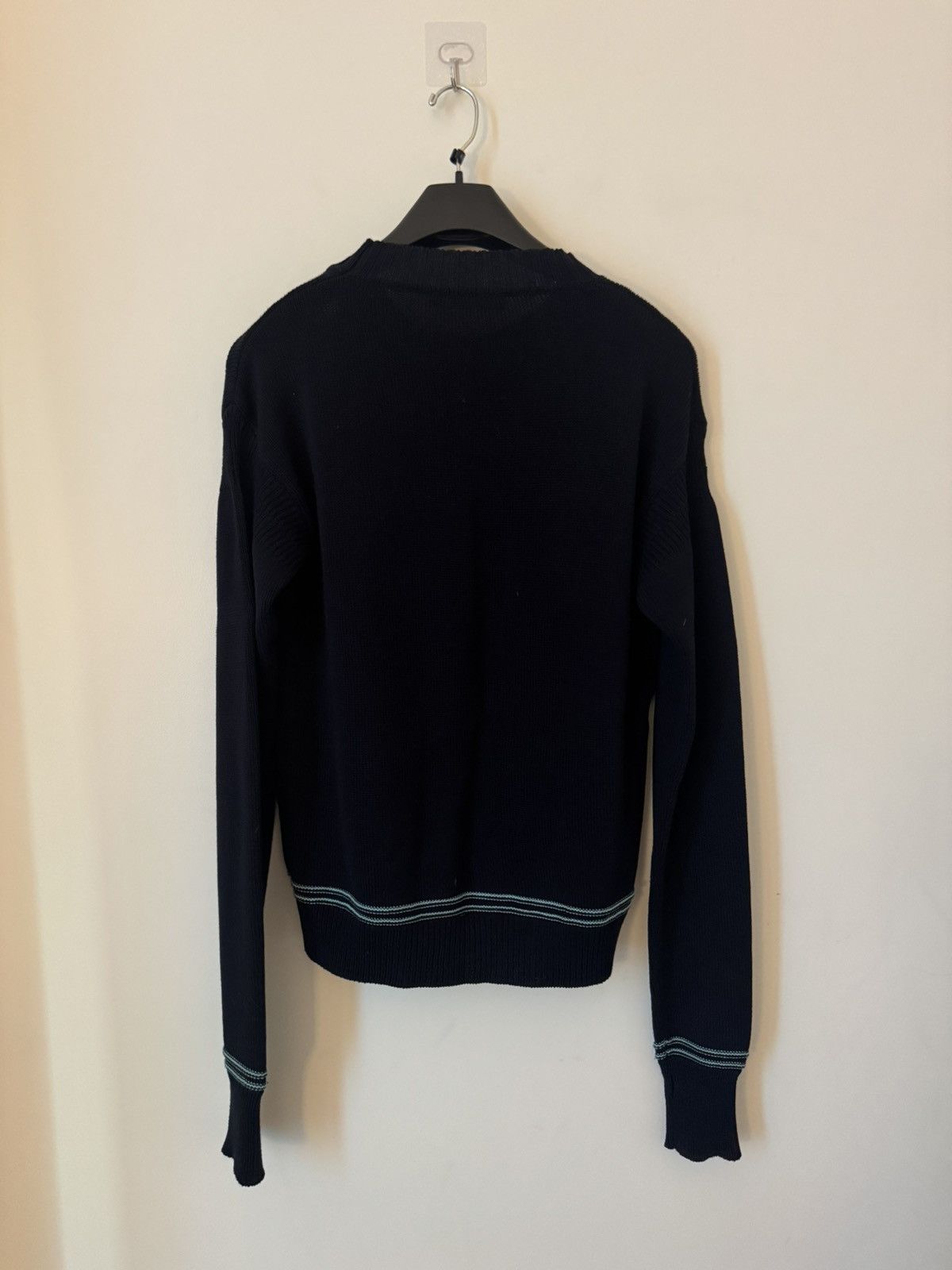 Marni Marni Navy Blue Logo Knit Sweater (L) Size US L / EU 52-54 / 3 - 2 Thumbnail