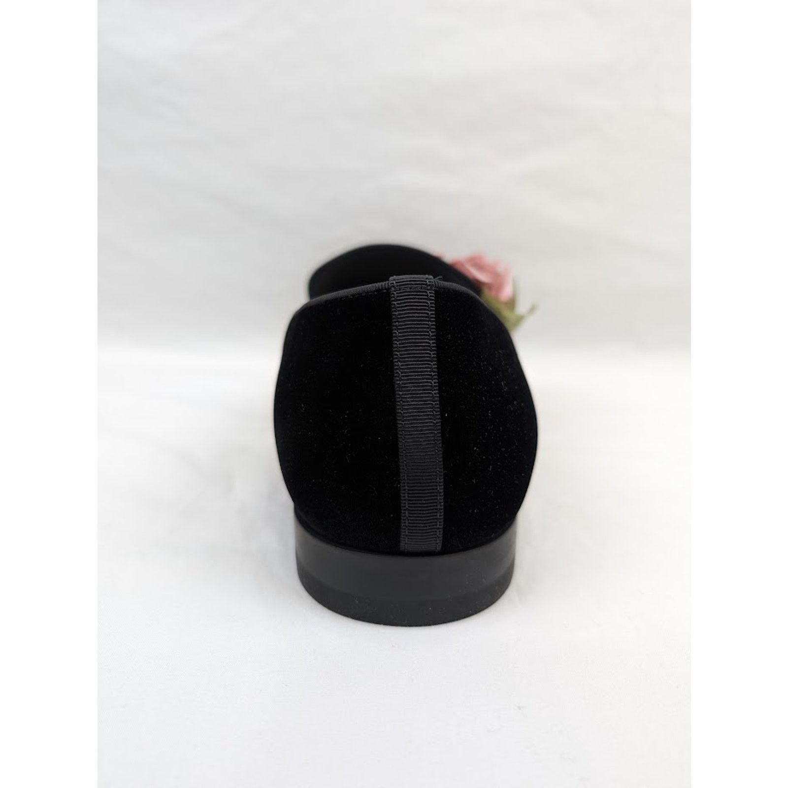 Christian Louboutin o1rshd1 Velvet Dandyflor Flat in Black/Rose Size US 11 / EU 44 - 13 Thumbnail