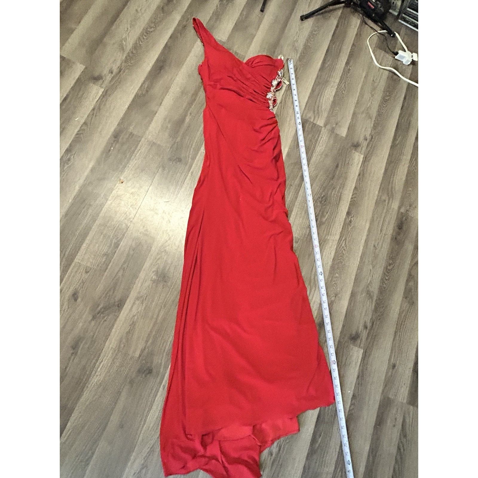 Other J asz Couture size 4 red Strappy Open Side & back Gem Dress Size S / US 4 / IT 40 - 12 Thumbnail