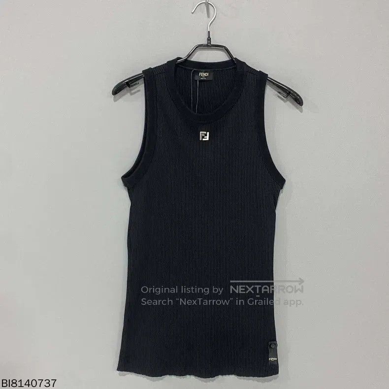 Fendi Fendi Black Metal Logo Knit Vest Size M / US 6-8 / IT 42-44 - 3 Thumbnail