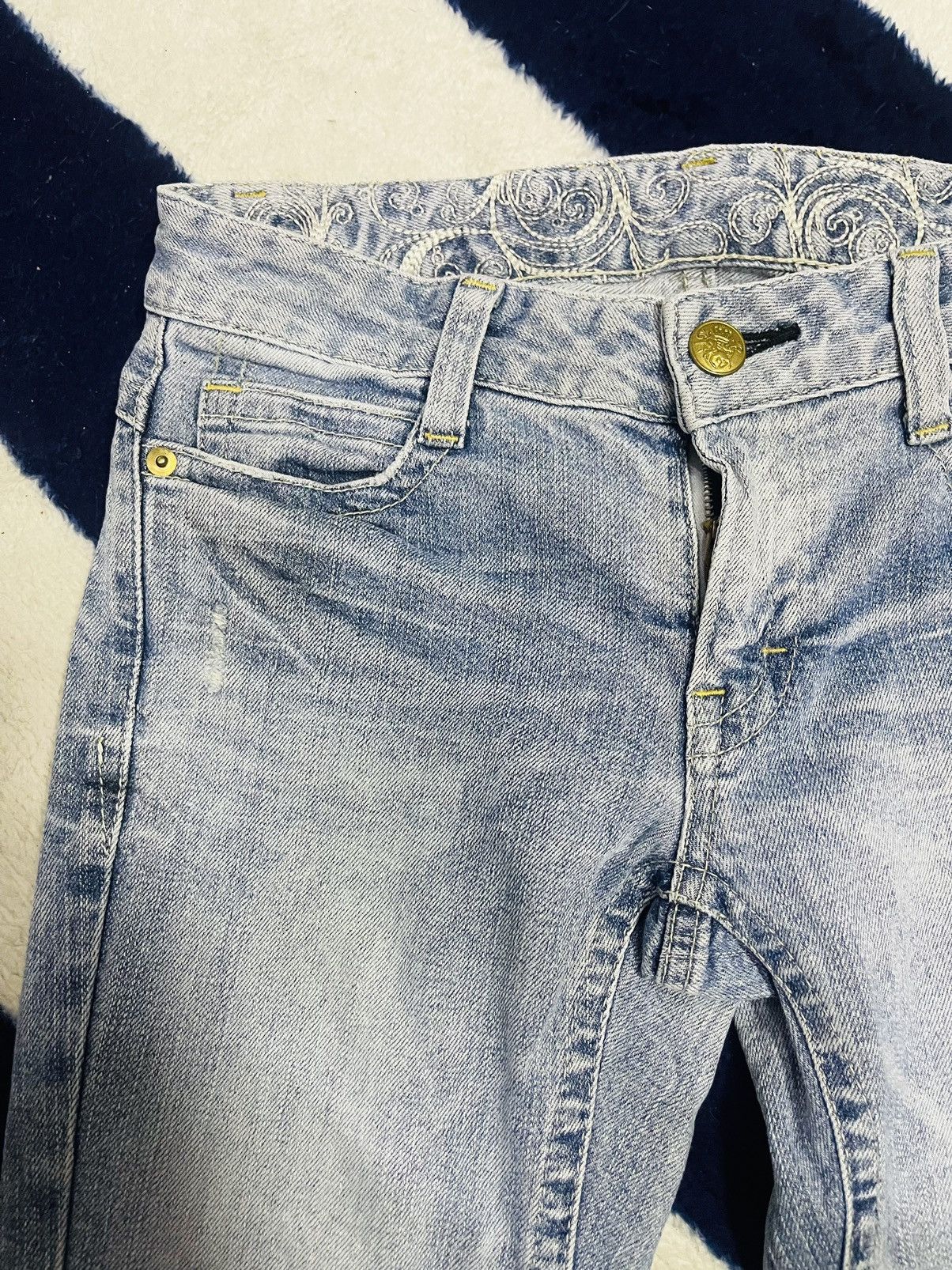 Japanese Brand Unbranded Distressed Jeans (16) Size 28" / US 6 / IT 42 - 10 Thumbnail