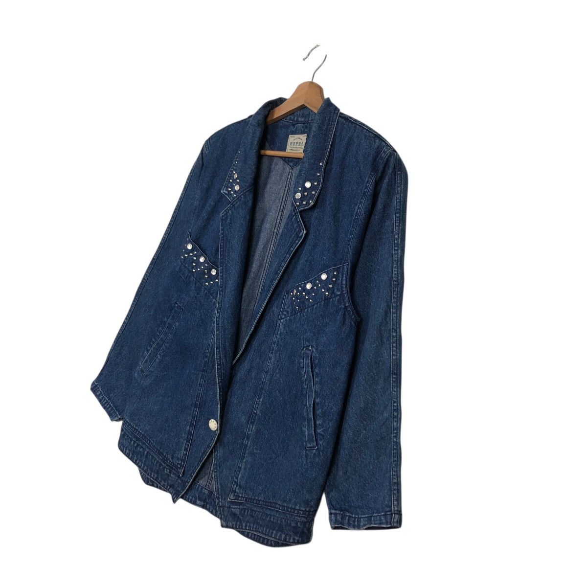 Japanese Brand 📌Vintage Biker Denim Jacket Indigo Cetra Issey Miyake Size US M / EU 48-50 / 2 - 3 Thumbnail