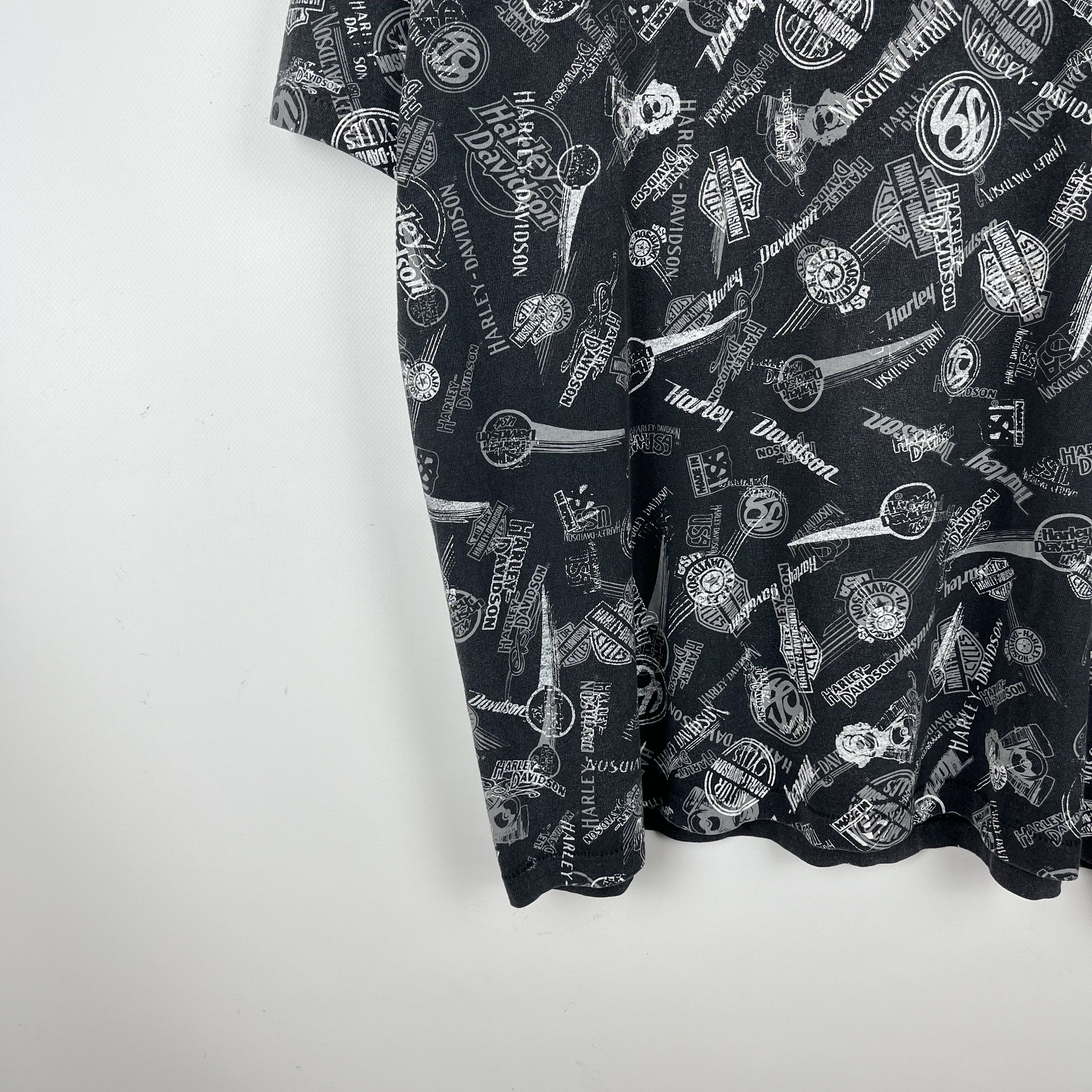 Harley Davidson Vintage Harley Davidson All Over Print T Shirt 90’s Size US L / EU 52-54 / 3 - 4 Thumbnail