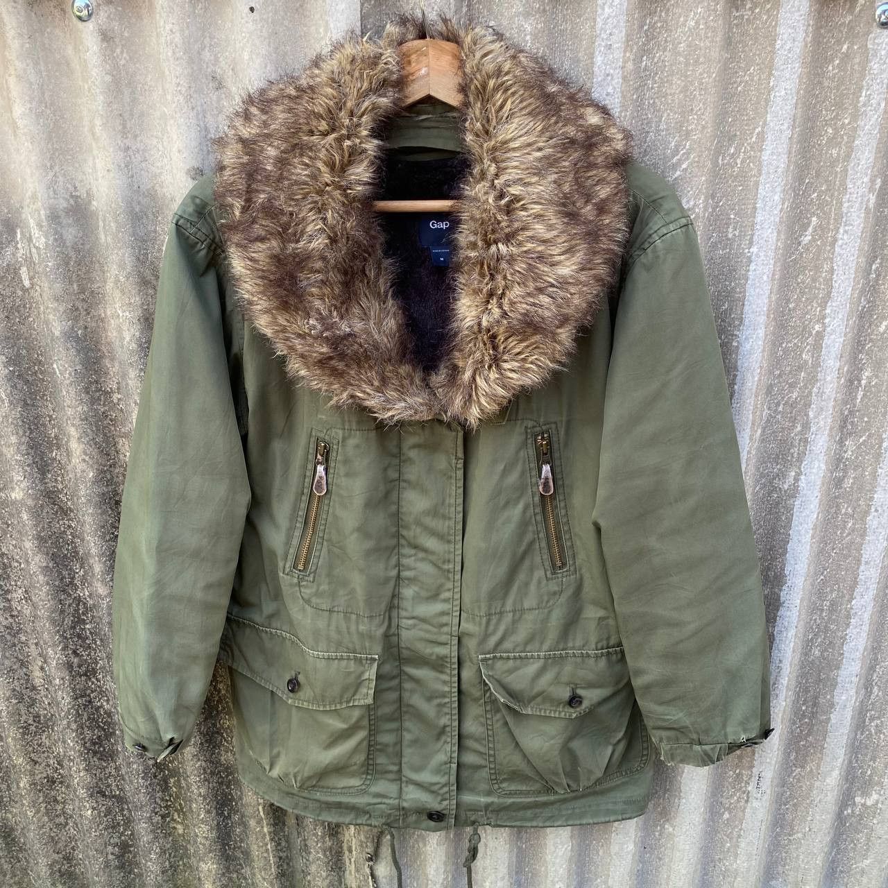 Vintage Gap Faux Fur Fleece Lined Jacket