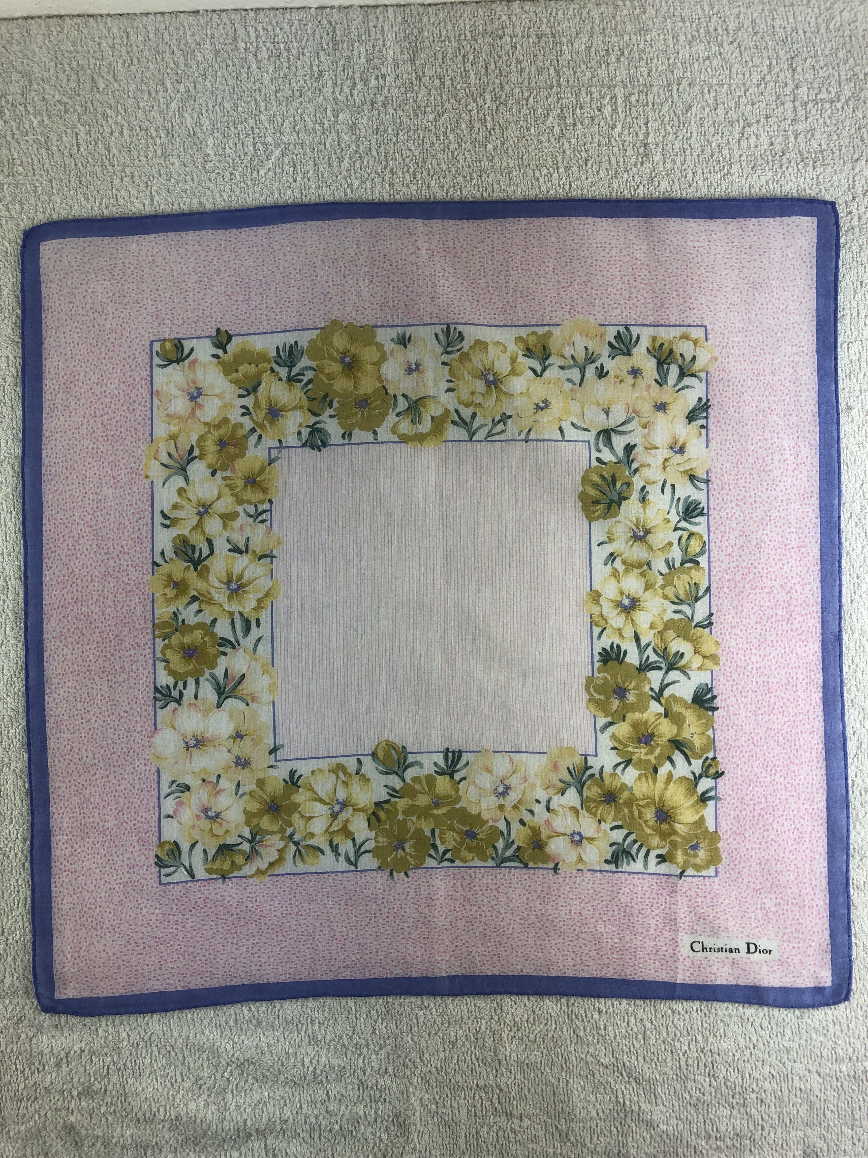 Vintage Christian Dior Handkerchief / Bandana / Neckerchief C279 Size ONE SIZE - 3 Thumbnail