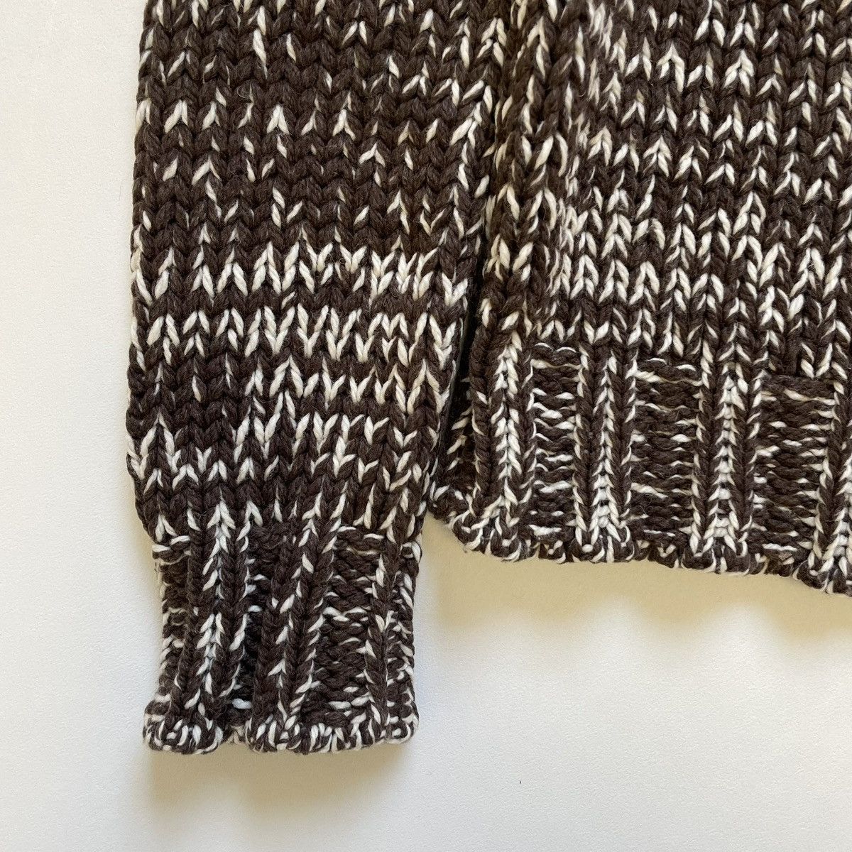 Dries Van Noten Early 2000s Brown/Cream Patterned Sweater Size US M / EU 48-50 / 2 - 10 Thumbnail