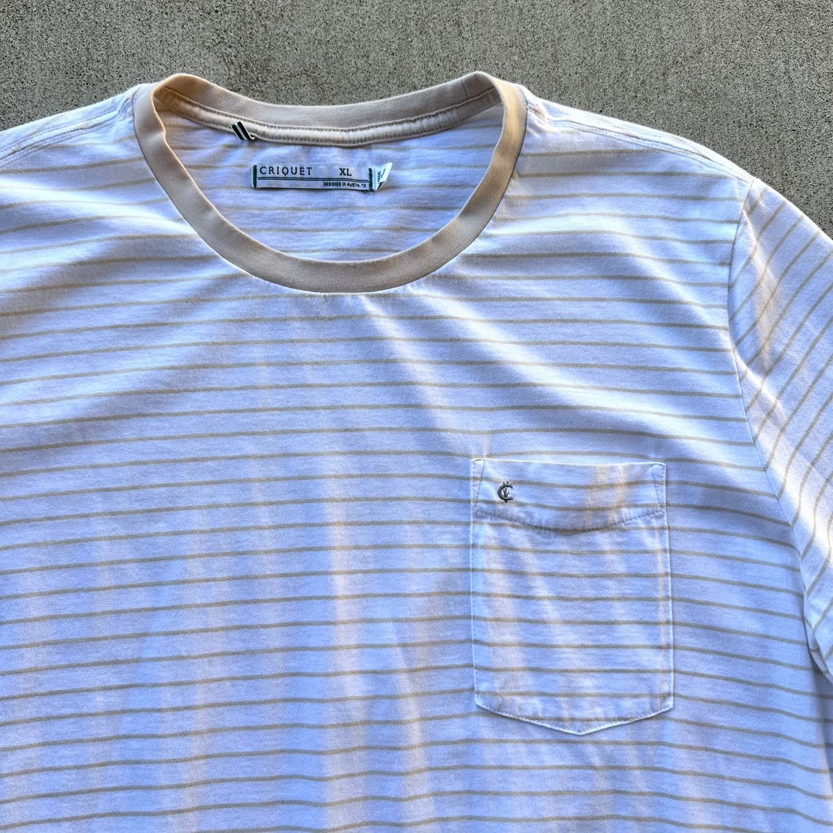 Criquet Criquet Men’s Cotton T-Shirt Striped Size XL Eggshell Size US XL / EU 56 / 4 - 2 Thumbnail