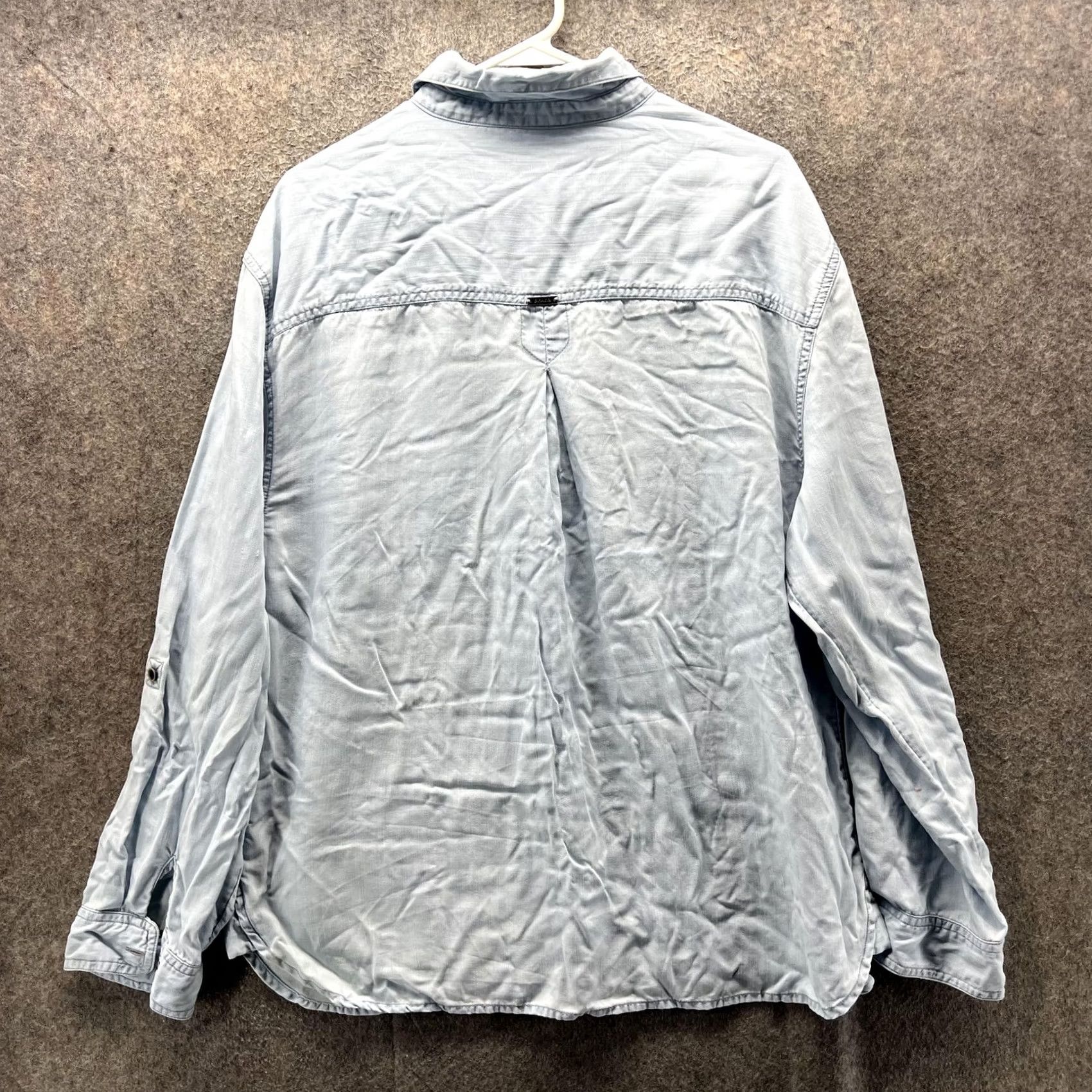 Prana VINTAGE PrAna Shirt Mens XL Blue Long Sleeve Utility Button Front Chest Pockets Casual Size US XL / EU 56 / 4 - 2 Thumbnail