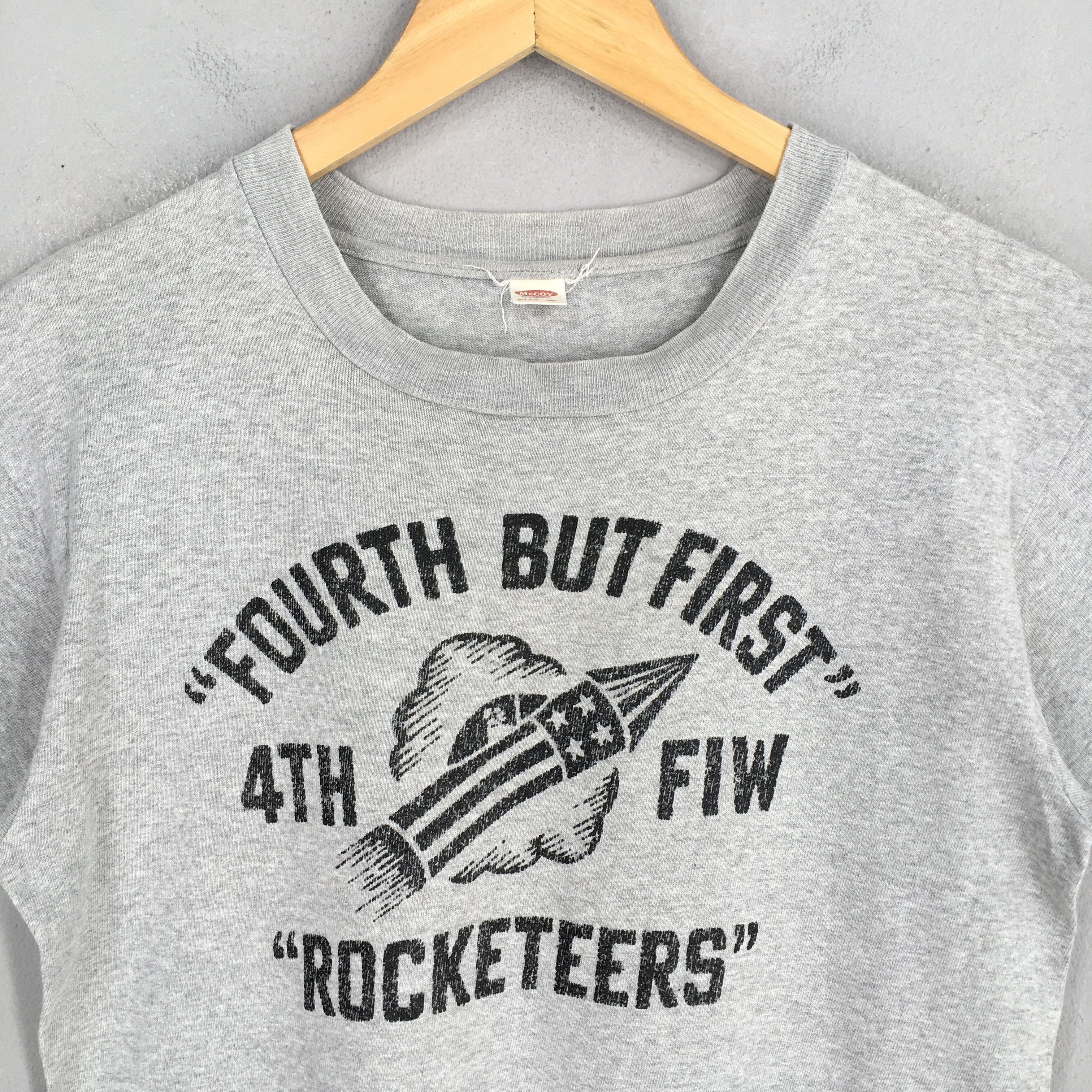 Other Vintage Mccoy Japan Rocketeers 4th FIW Gray T shirt Small Size US S / EU 44-46 / 1 - 2 Thumbnail