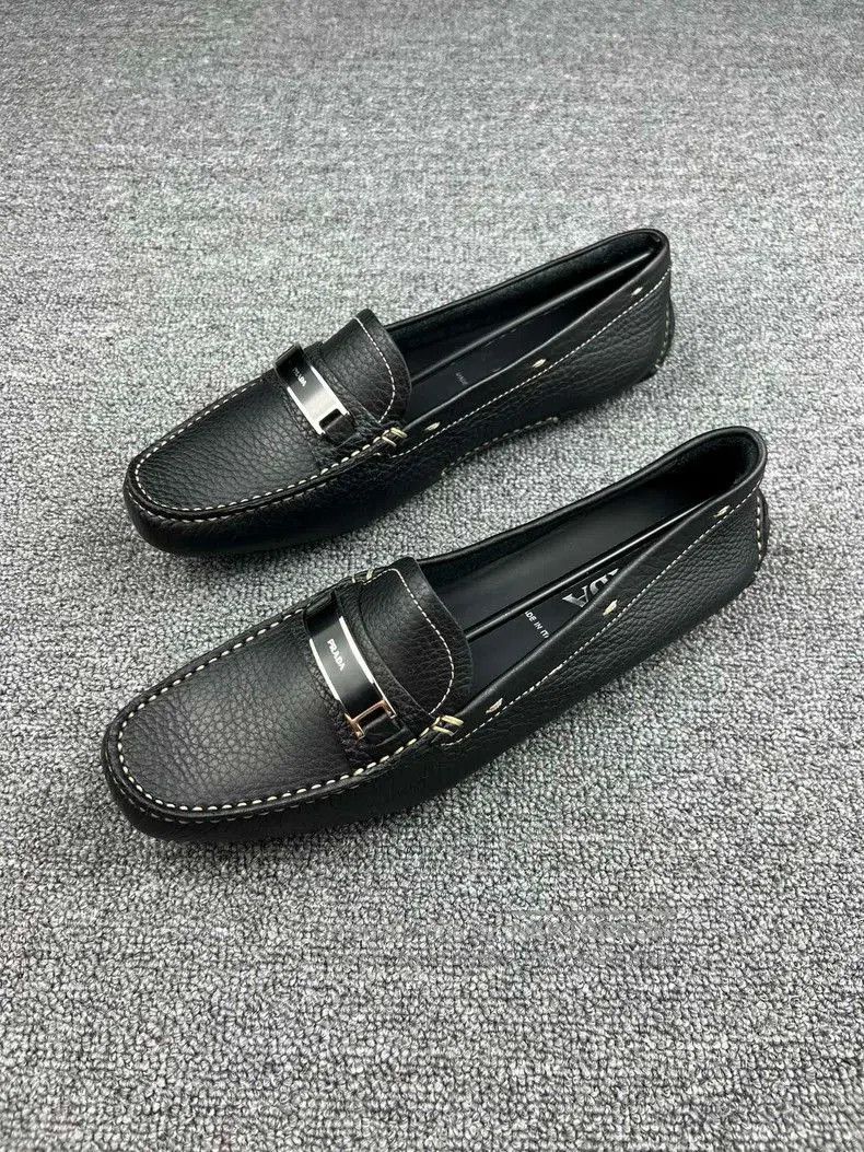 Prada Prada Black Leather Loafers. Size US 8.5 / EU 41-42 - 1 Thumbnail