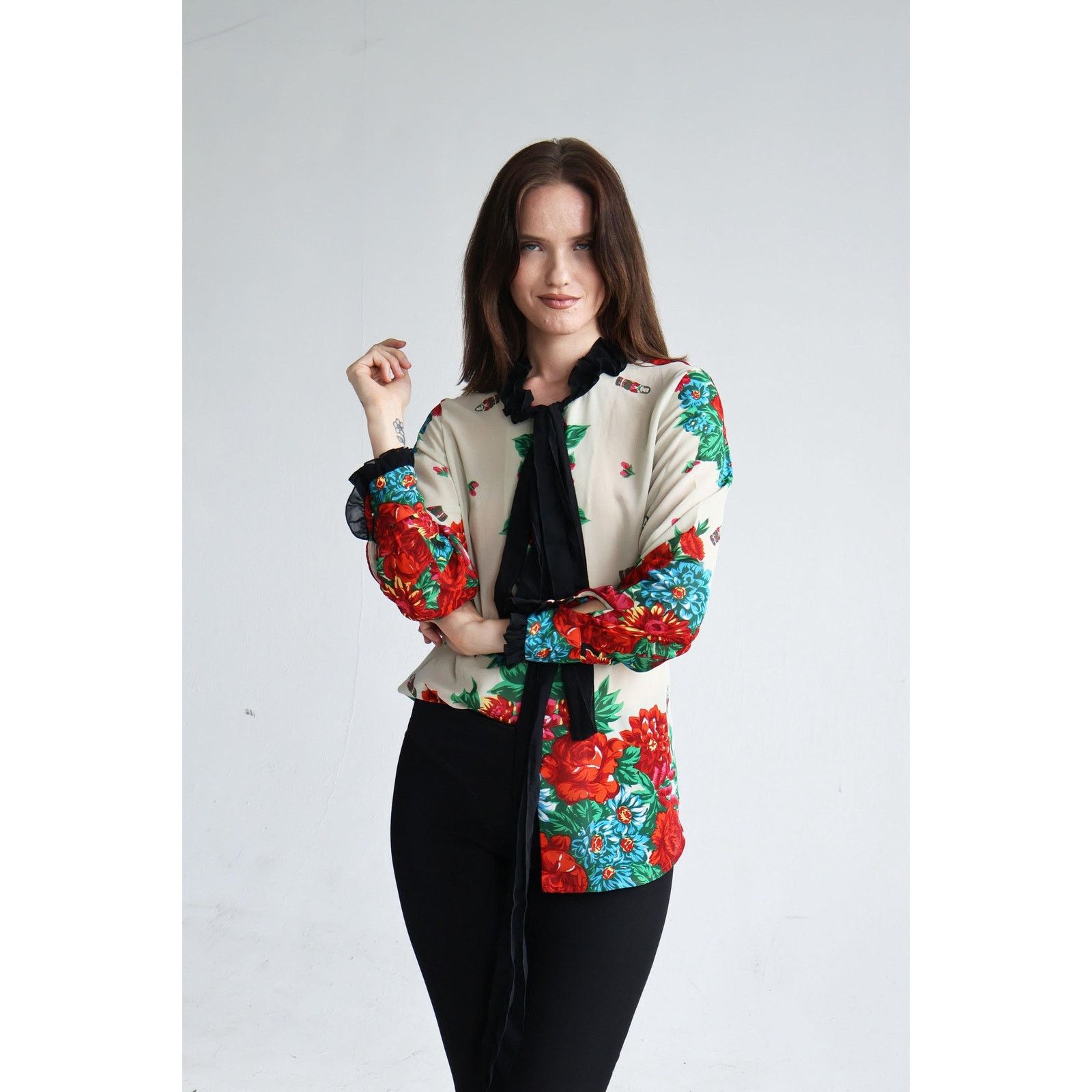 Moschino RARE MOSCHINO Y2K Floral + Russian Nesting Doll Top Size ONE SIZE - 1 Thumbnail
