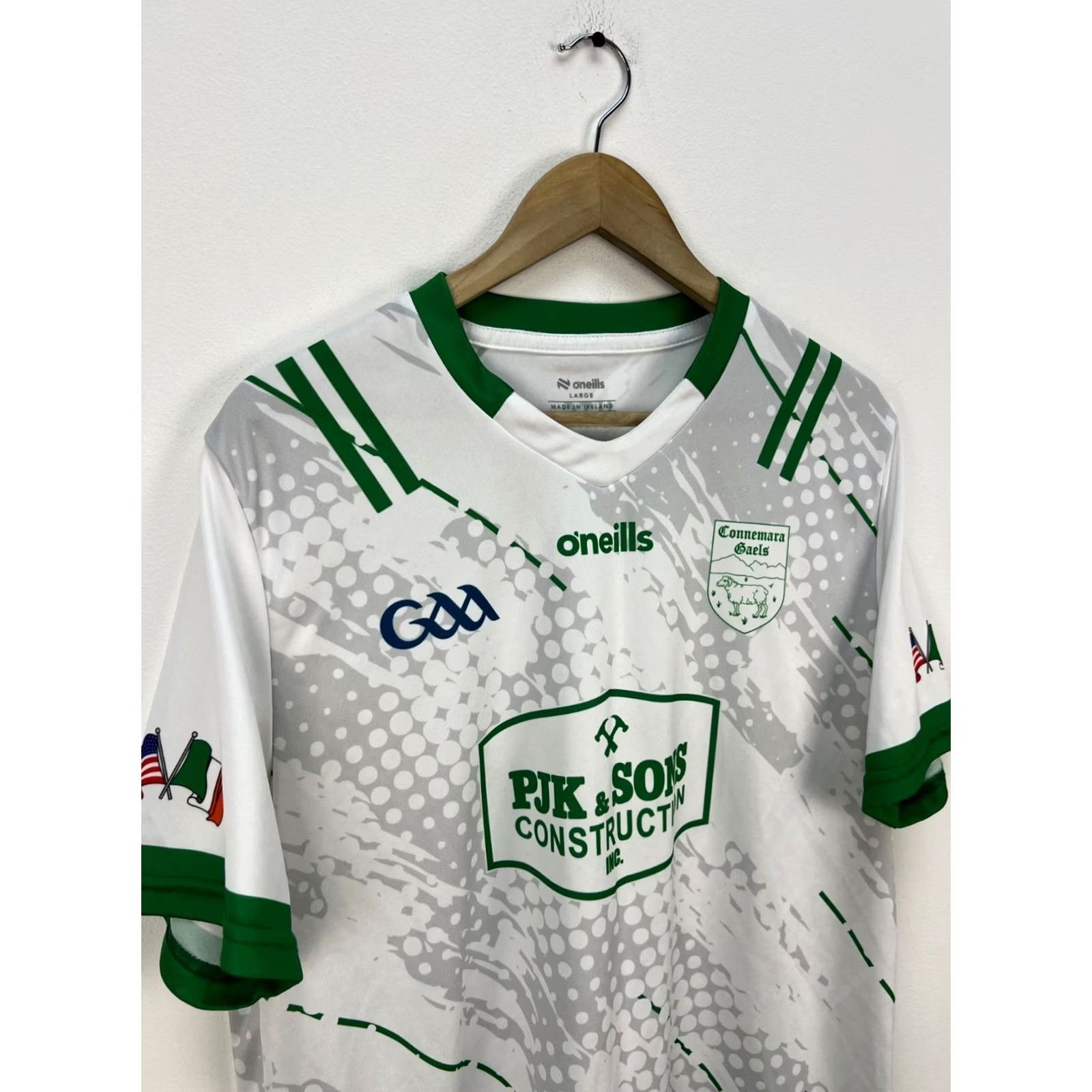 O'Neills Oneills Shirt GFC Boston Connemara Gaels Size L White Men Size US L / EU 52-54 / 3 - 3 Thumbnail