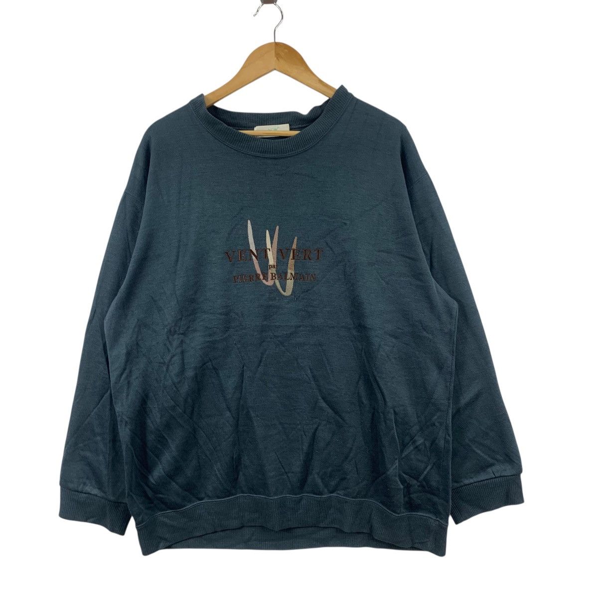 Pierre Balmain Vintage PIERRE BALMAIN PARIS Vent Vert Embroidered Sweatshir Size XXL / US 16-18 / IT 52-54 - 4 Thumbnail