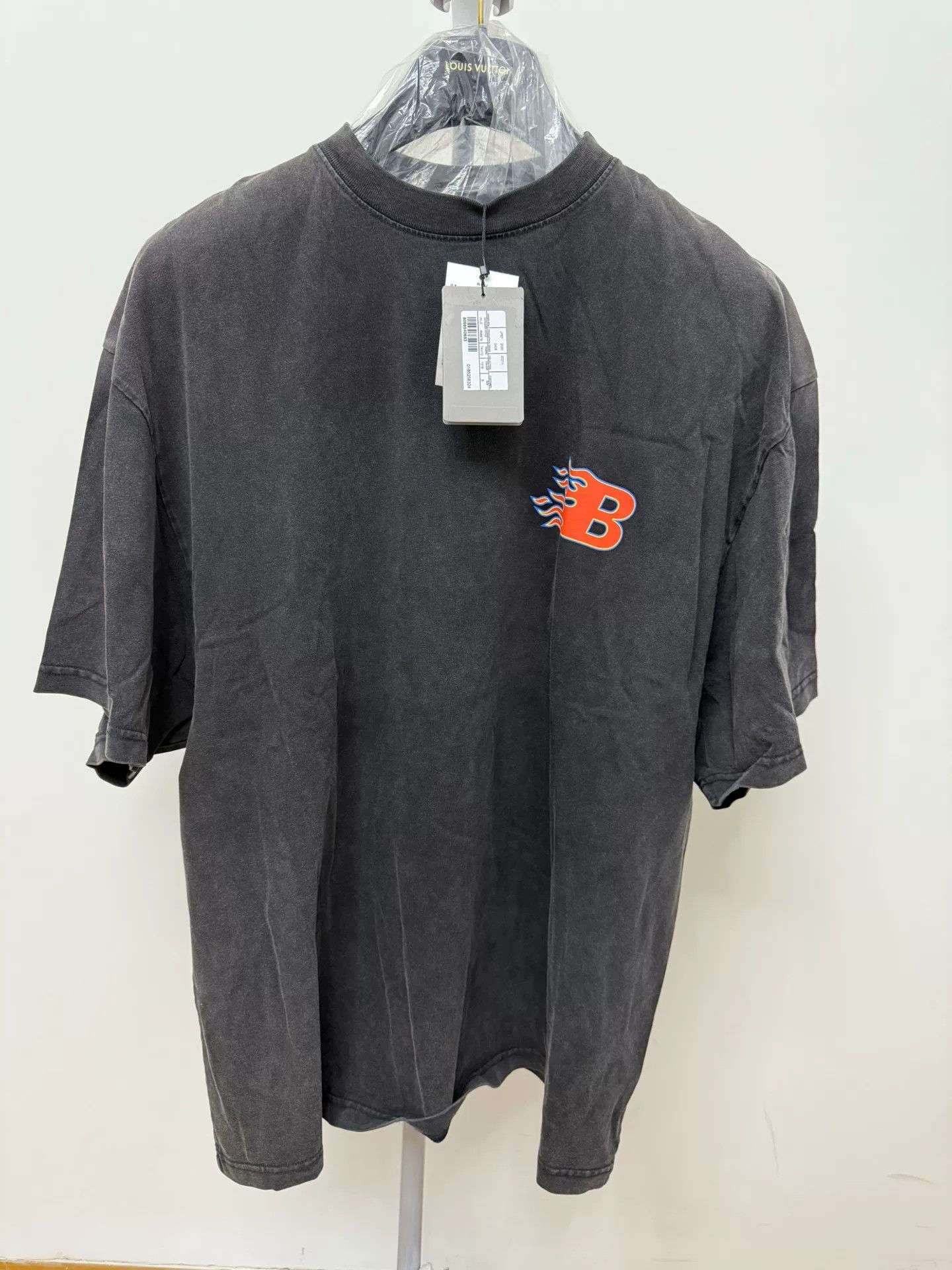 Balenciaga Flame Logo Reversible Short Sleeve Tee