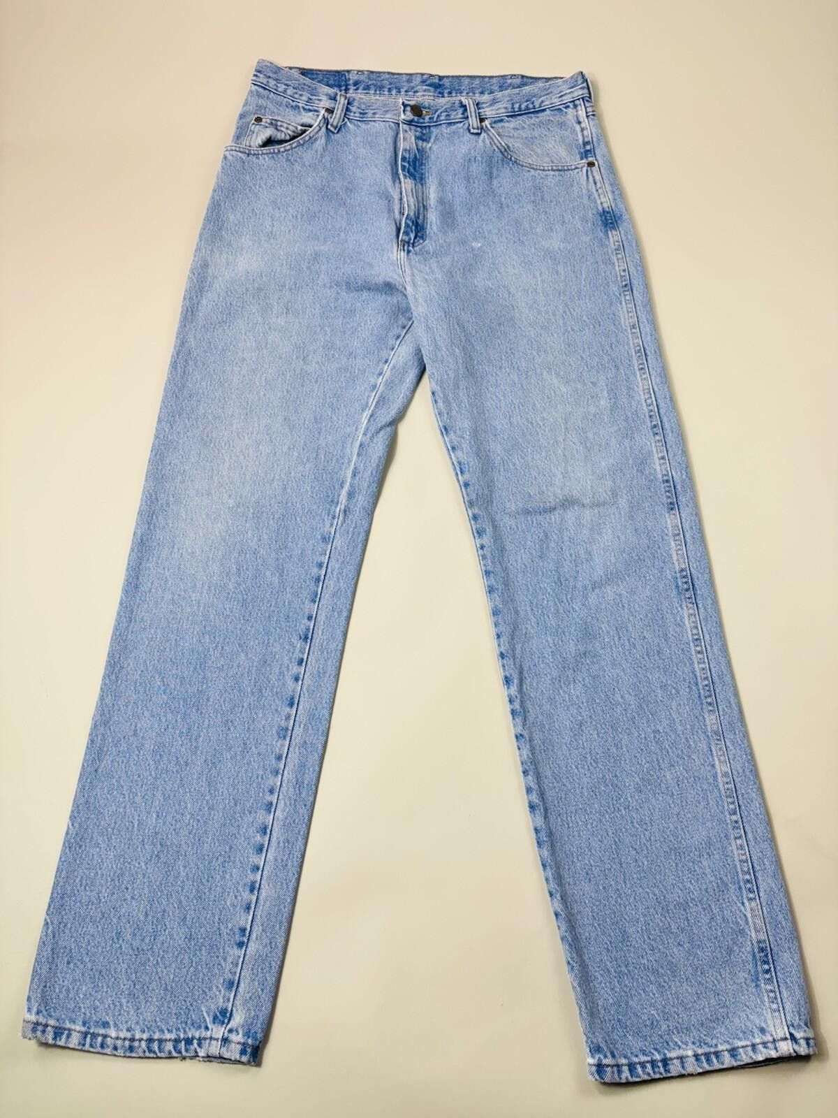 Wrangler Wrangler Vintage Light Wash Straight Leg Denim Jeans 36x3 Size US 36 / EU 52 - 3 Thumbnail