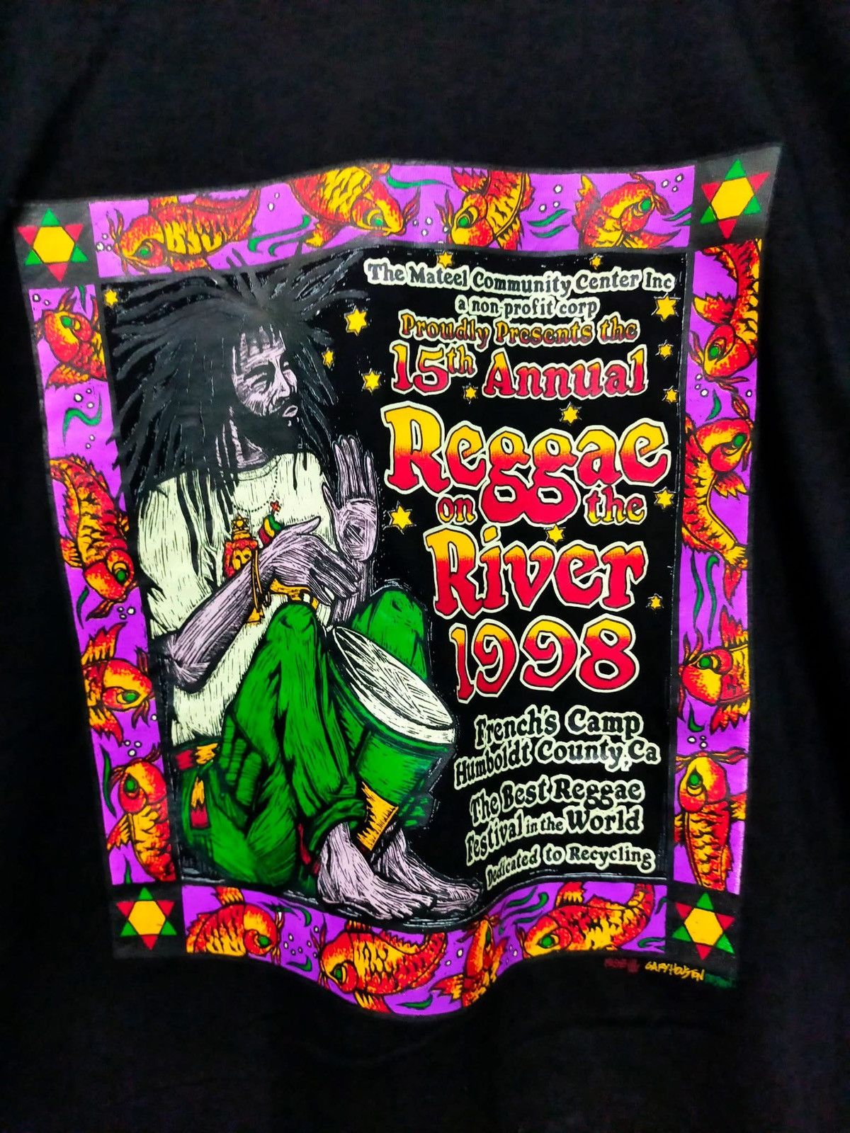 Rap Tees 💥Vintage Raggae On The River Music Fest Black History Tee Size US XL / EU 56 / 4 - 1 Thumbnail