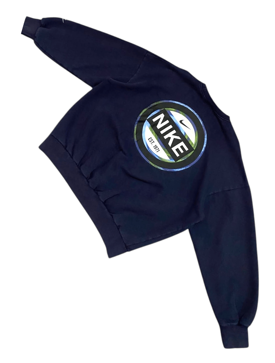 Nike Hype Vintage Nike Circle Earth Logo Sweatshirt Size US L / EU 52-54 / 3 - 1 Thumbnail