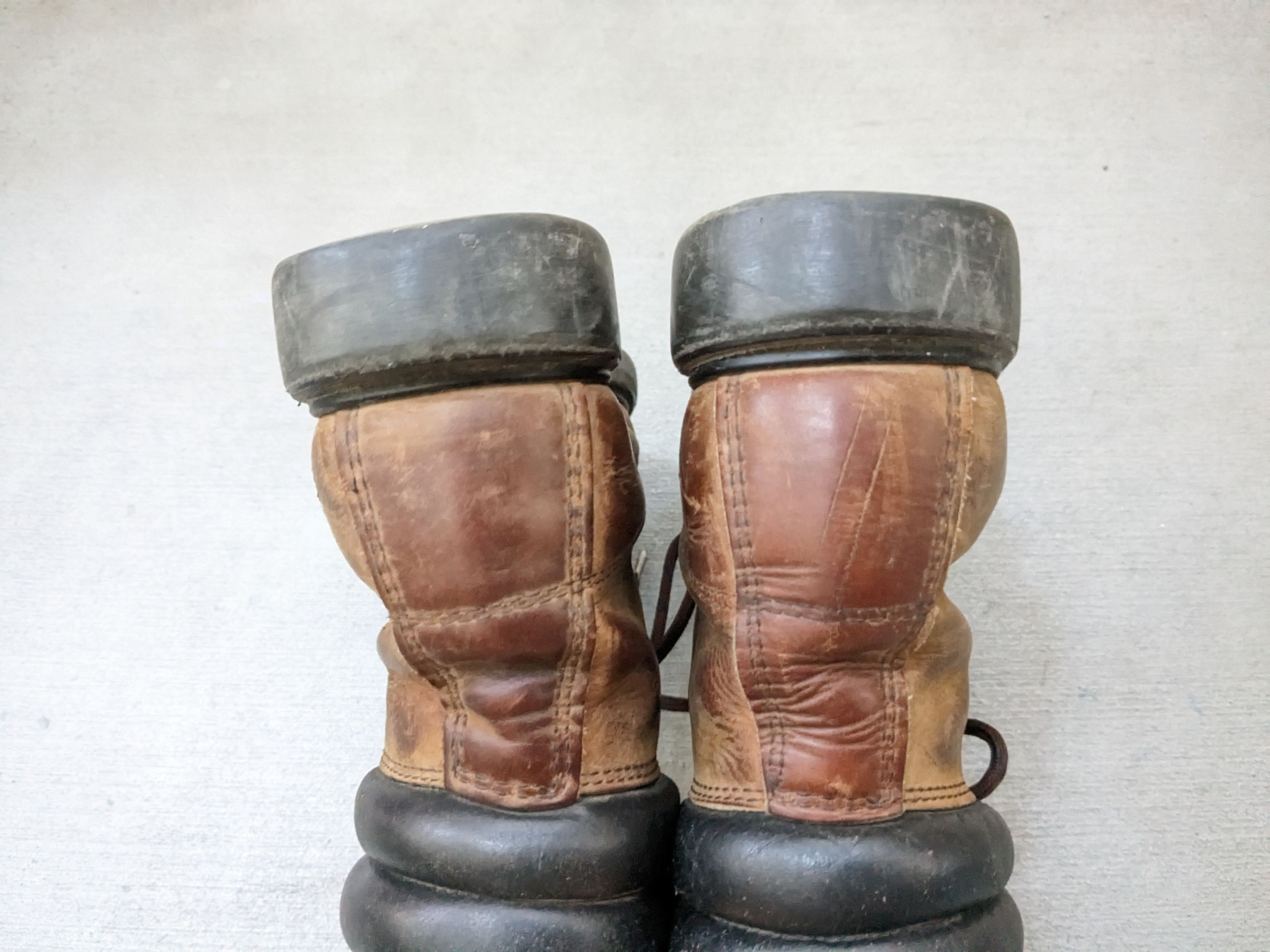 Red Wing × Vintage Vintage Red Wings Work Boots 6 D Combat Brown Leather Size US 6 / EU 39 - 13 Thumbnail