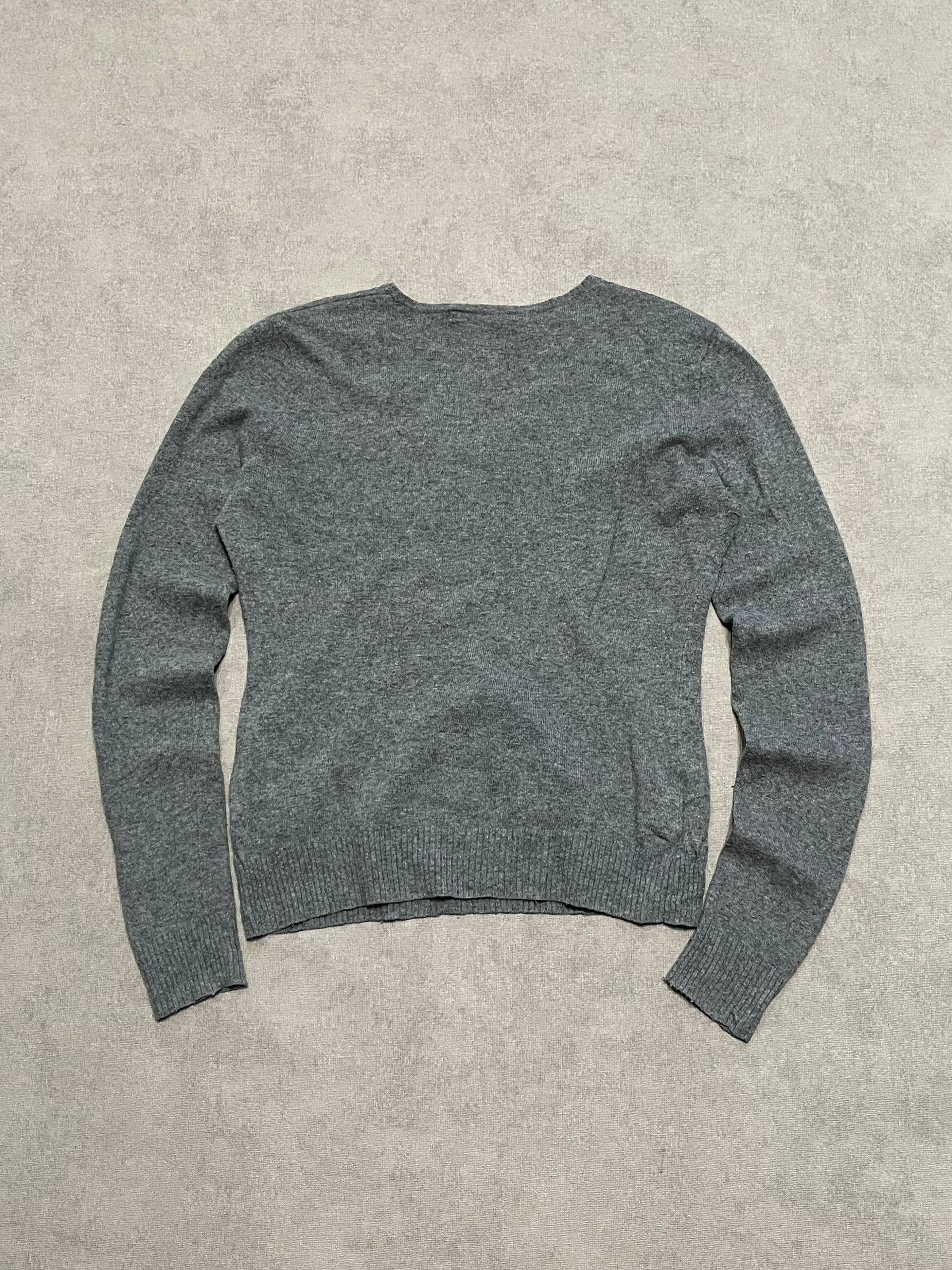 Polo Ralph Lauren Polo Ralph Lauren V - Neck Cable Knit Wool Sweater Women`s Size L / US 10 / IT 46 - 2 Thumbnail