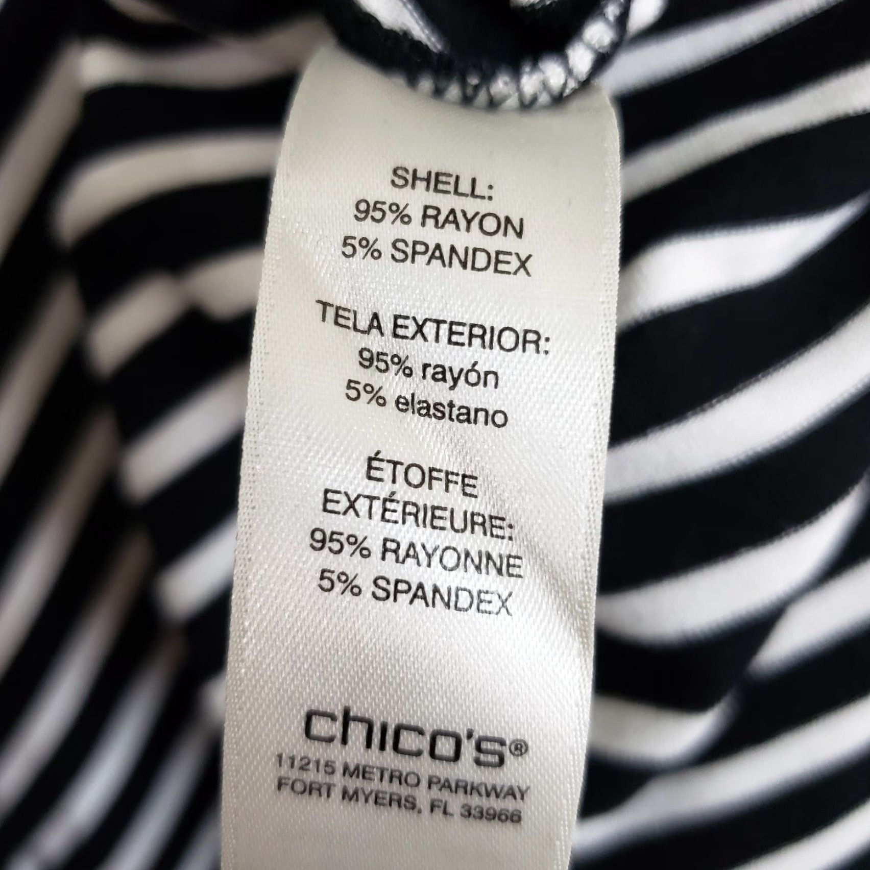 Vintage Chico's Womens Maxi Dress Sz Small Black White Stripe Short Sleeve Rayon Blend Dress, Maxi Size 28" / US 6 / IT 42 - 4 Thumbnail