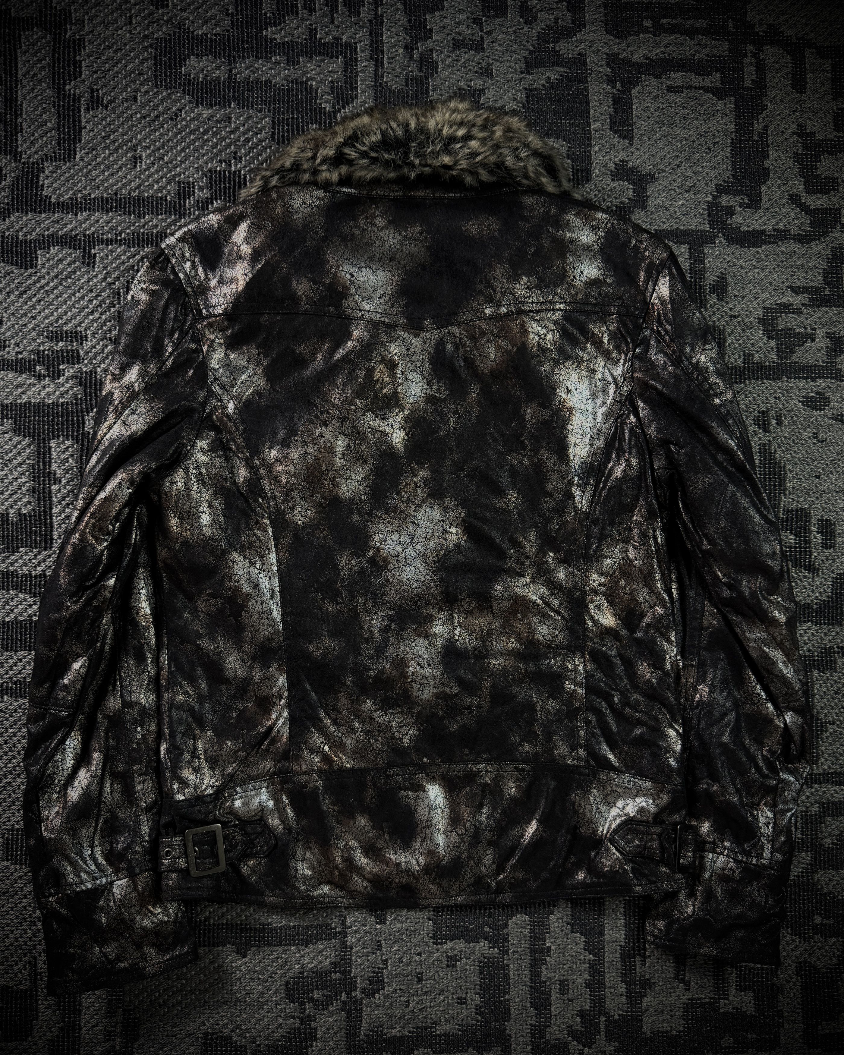 Japanese Brand TRIZY Silver Bronze Glossy Fur Jacket Size US S / EU 44-46 / 1 - 6 Thumbnail