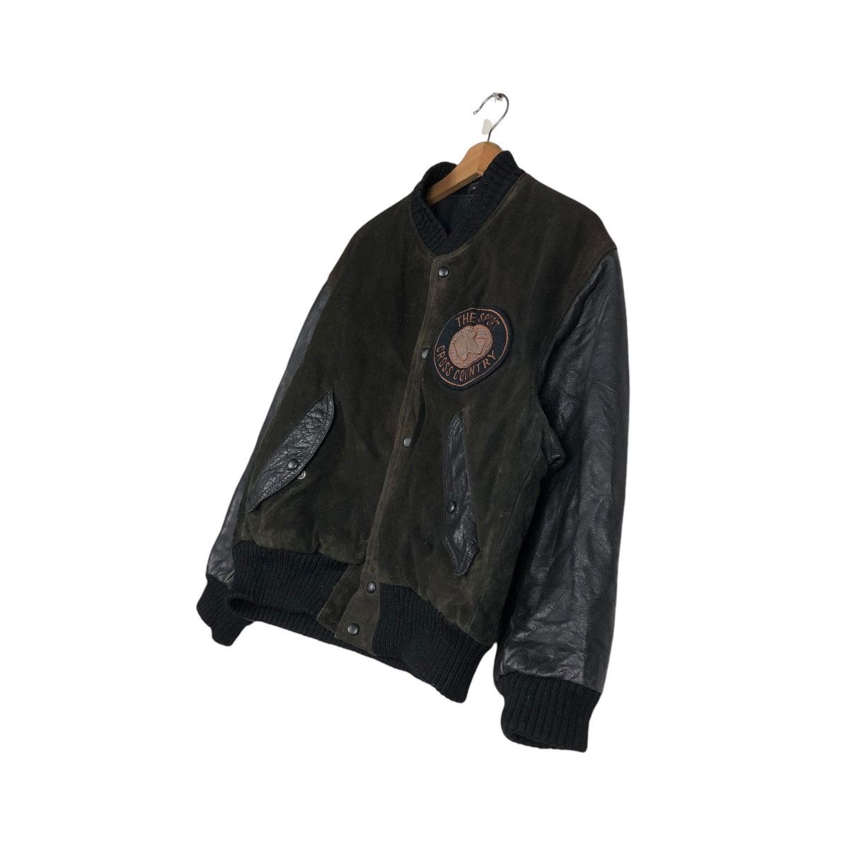 Japanese Brand 🔥VINTAGE BOMBER JACKET LEATHER CROSS COUNTRY ISSEY MIYAKE Size US M / EU 48-50 / 2 - 4 Thumbnail