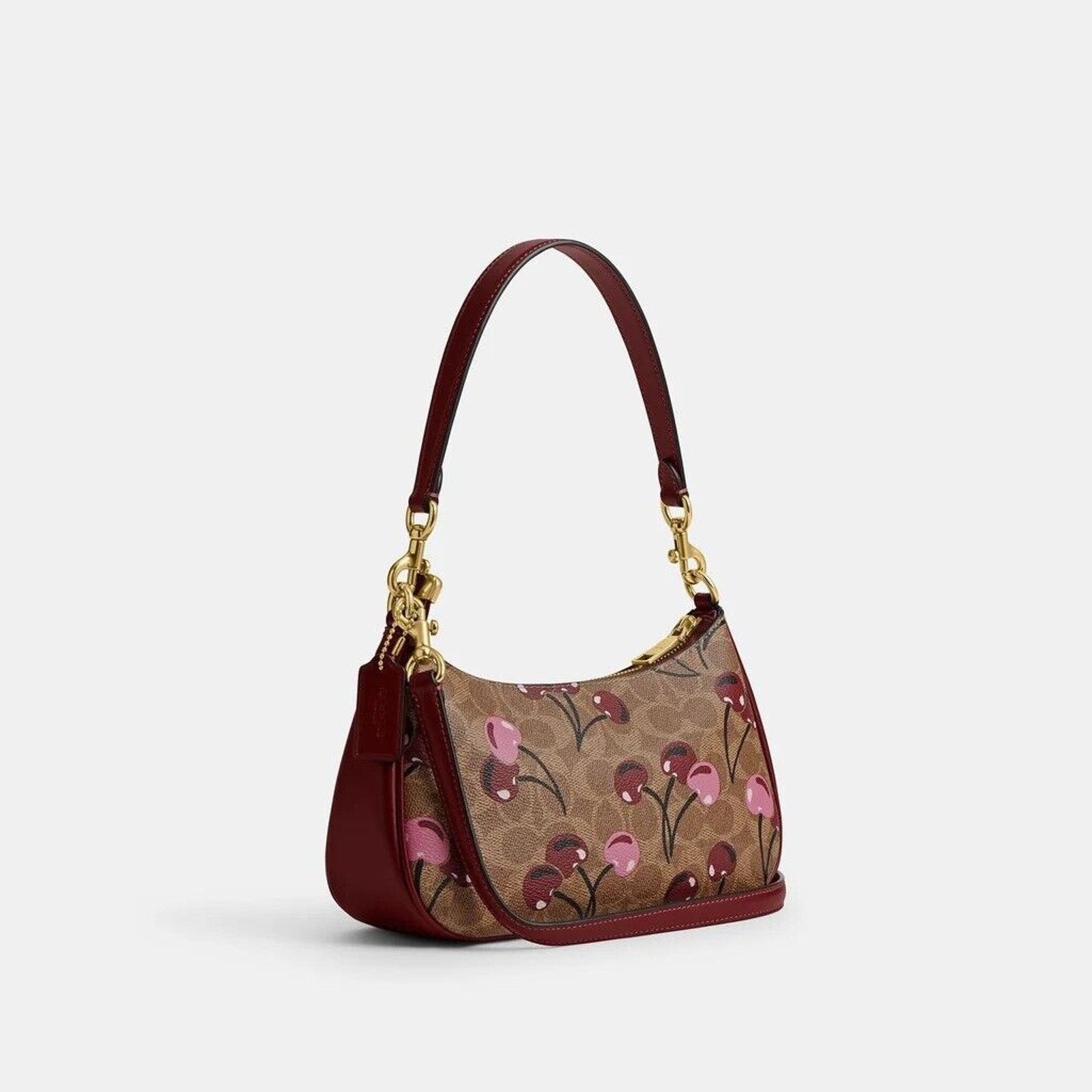 Coach NWT Coach Teri Shoulder Bag Signature Cherry Print CY694 Size ONE SIZE - 7 Thumbnail