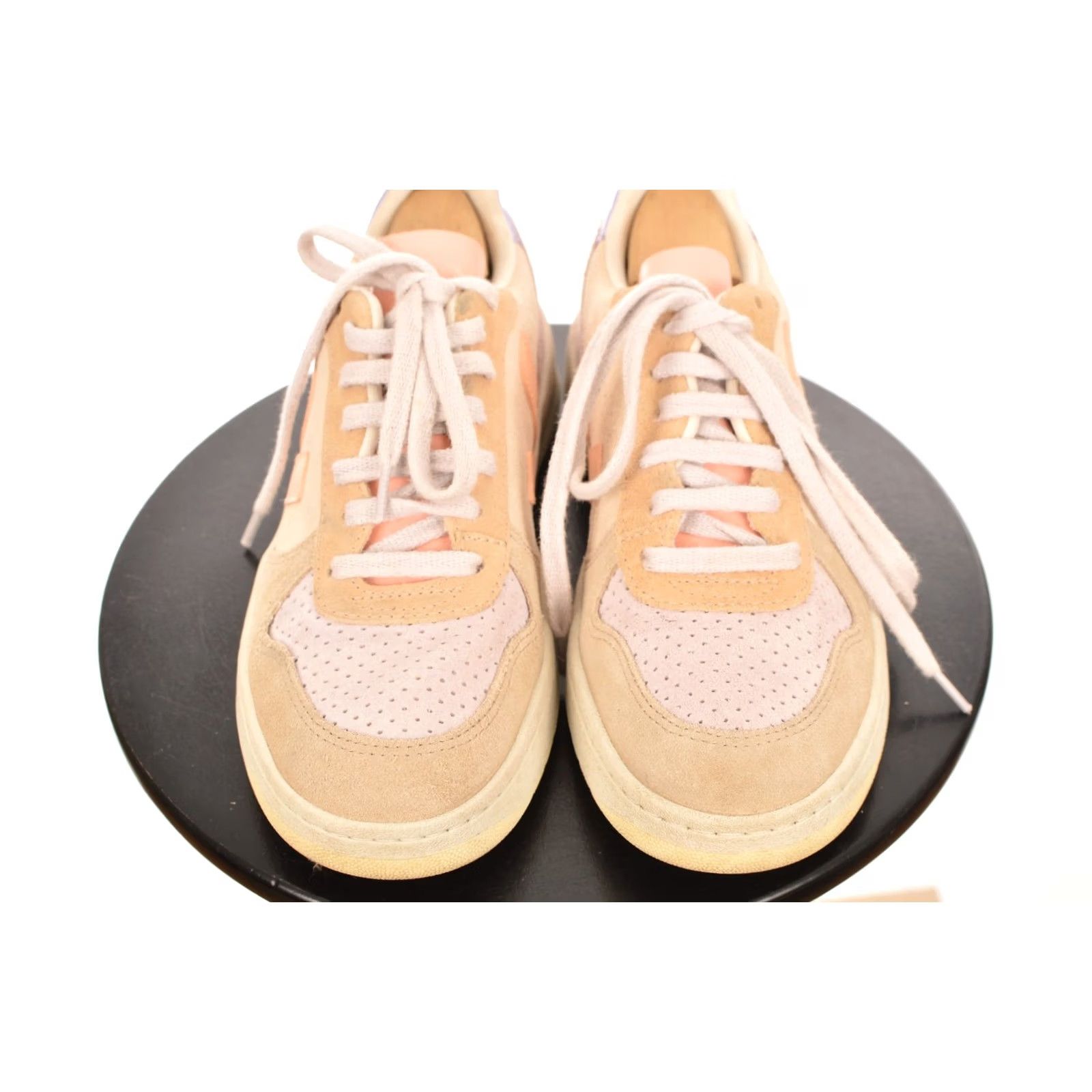 Veja Veja V-10 Suede Multico Peach Sneakers Trainers US7 Womens Size 38 Multicolor Shoes Size US 7 / IT 37 - 3 Thumbnail