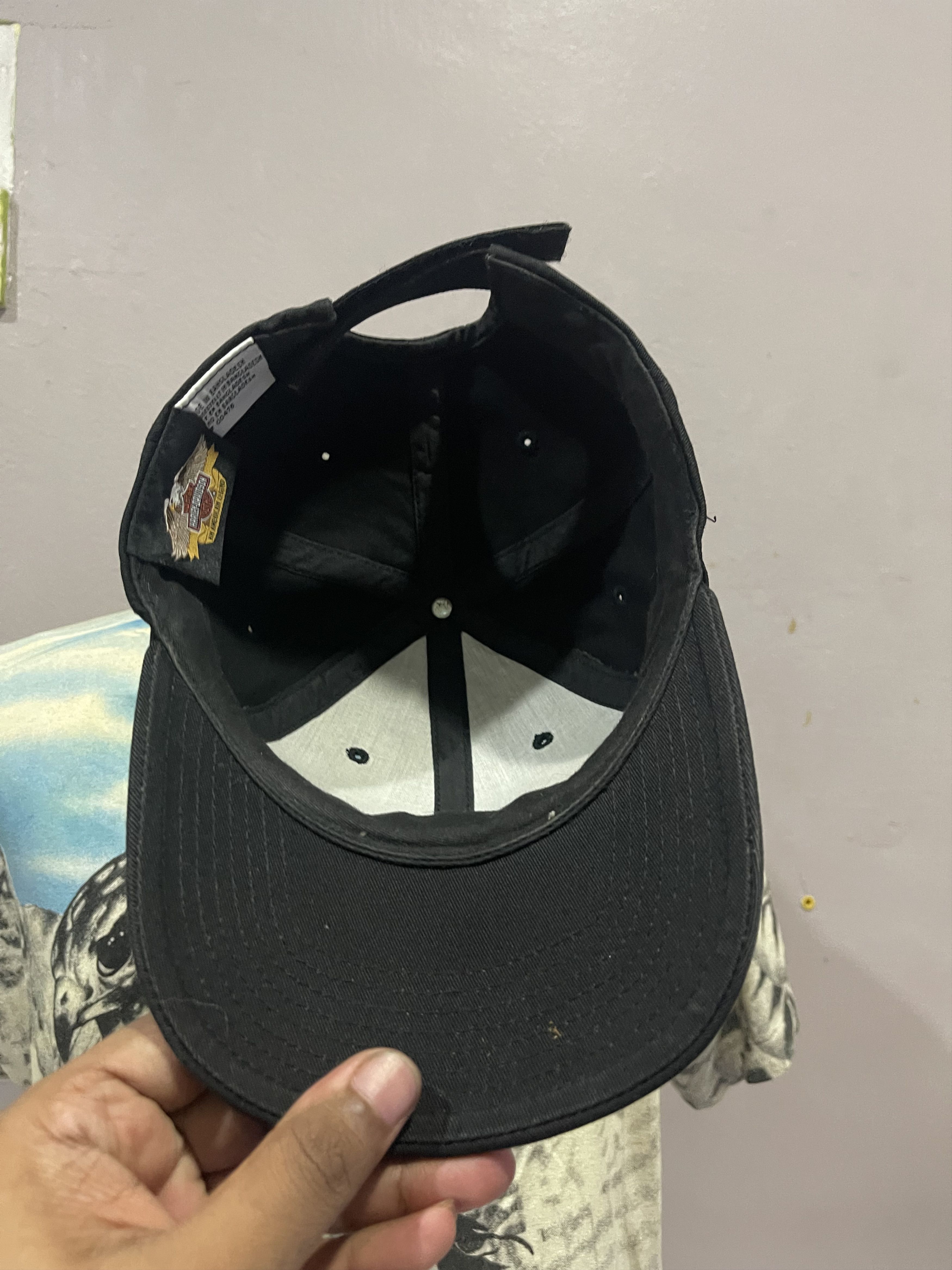 Harley Davidson Harley Davidson Skull Baseball Design Hat Cap Size ONE SIZE - 6 Thumbnail