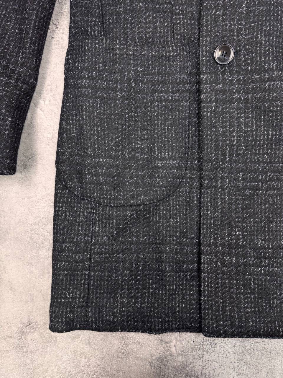 L.B.M. 1911 L.B.M 1911 Men Wool Coat Double Breasted Dark Grey Check Size US M / EU 48-50 / 2 - 8 Thumbnail