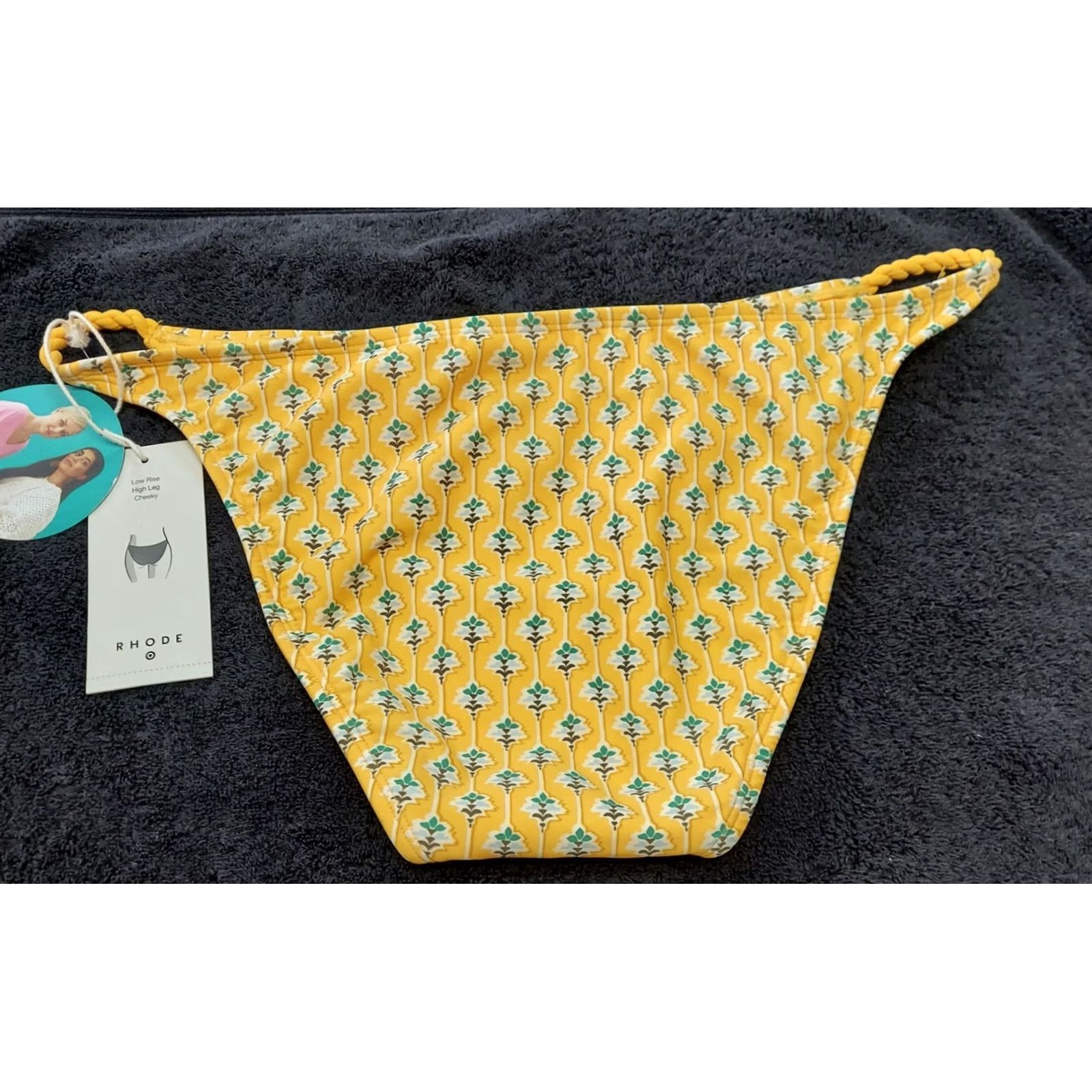Vintage Target Rhode Bikini Bottoms XXl Yellow Floral Low Rise Cheeky Swimwear Juniors Two Piece Bottoms N/A Size 40" / US 18 - 6 Thumbnail