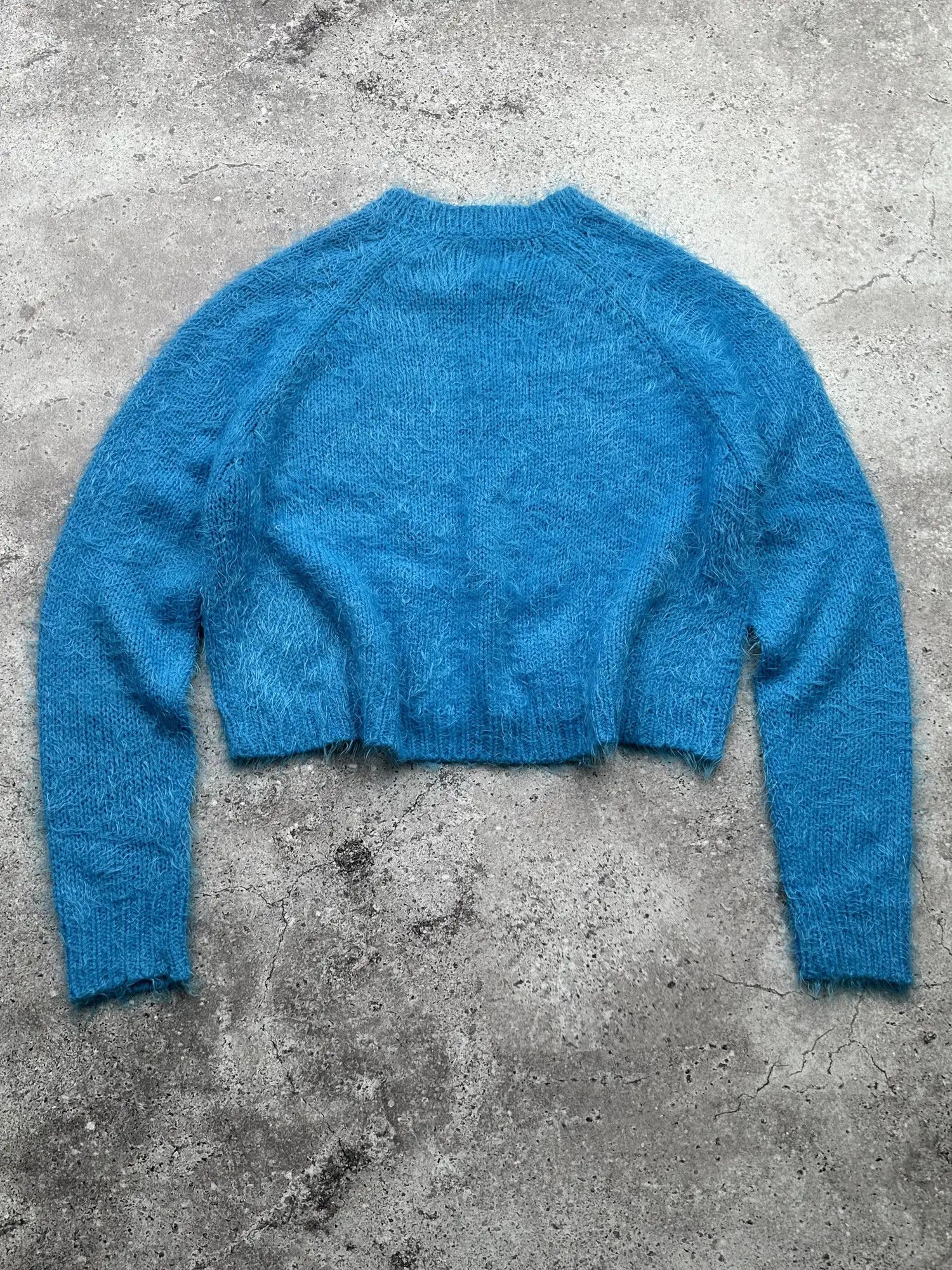 Japanese Brand Vintage Cropped Mohair Sweater C166(V228) Size M / US 6-8 / IT 42-44 - 4 Thumbnail