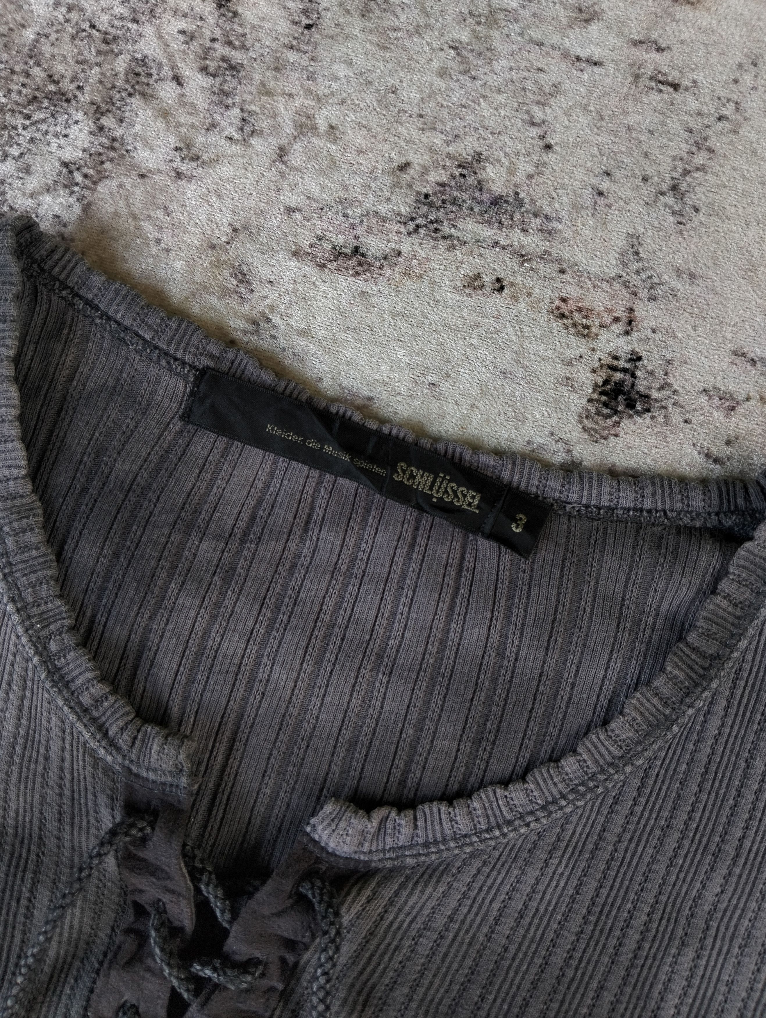 Schlussel Schlussel Lace Up Waxed Long Sleeve Tee Size US M / EU 48-50 / 2 - 7 Thumbnail