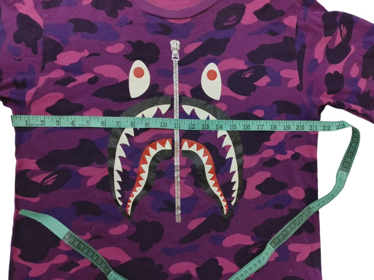 Bape Bathing Ape Purple Camo Shark Tee Size US XL / EU 56 / 4 - 3 Thumbnail