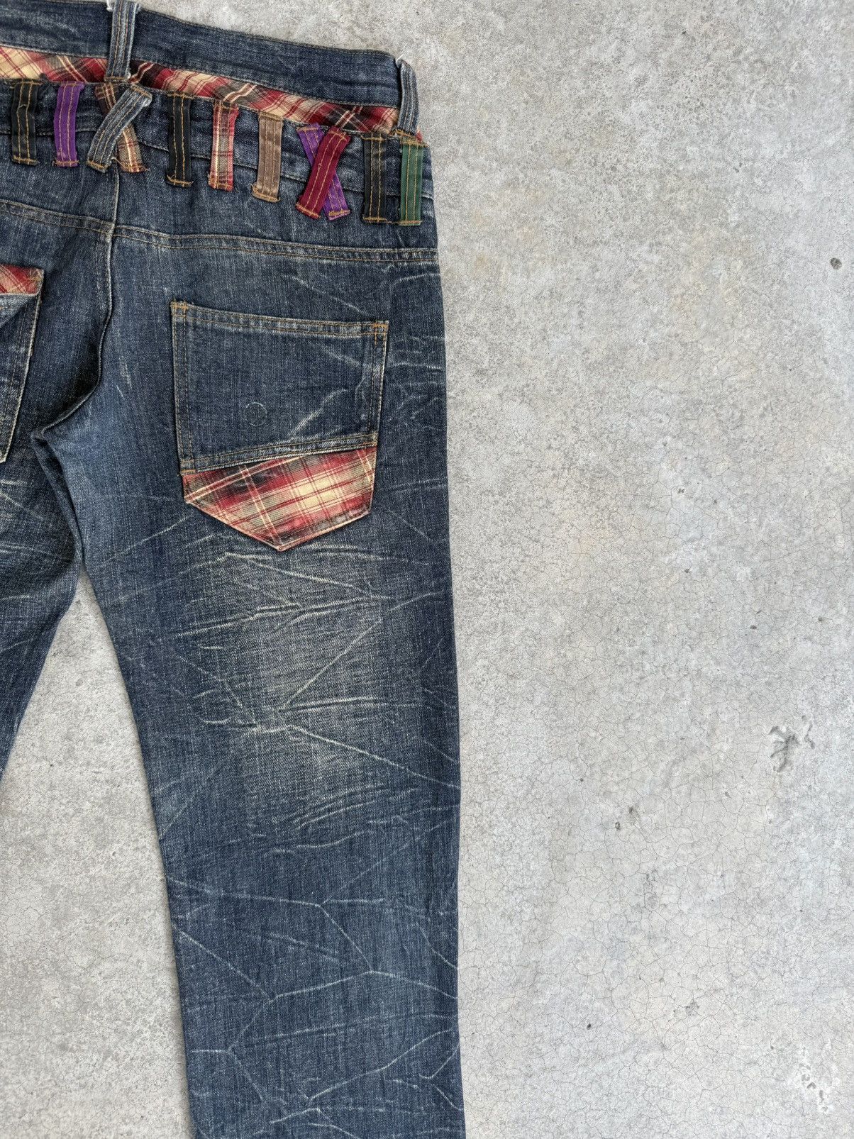 Hysteric Glamour Japanese Nylaus Double Waist Distressed Jeans Size US 32 / EU 48 - 10 Thumbnail