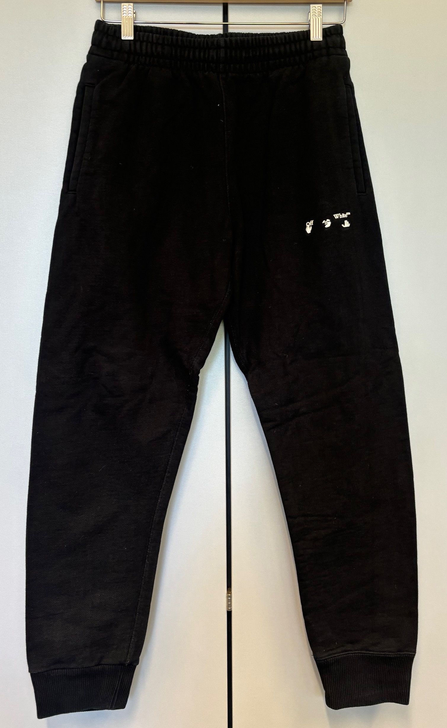 Off-White Cuffed Sweat Pants Black Size M Size US 32 / EU 48 - 1 Thumbnail