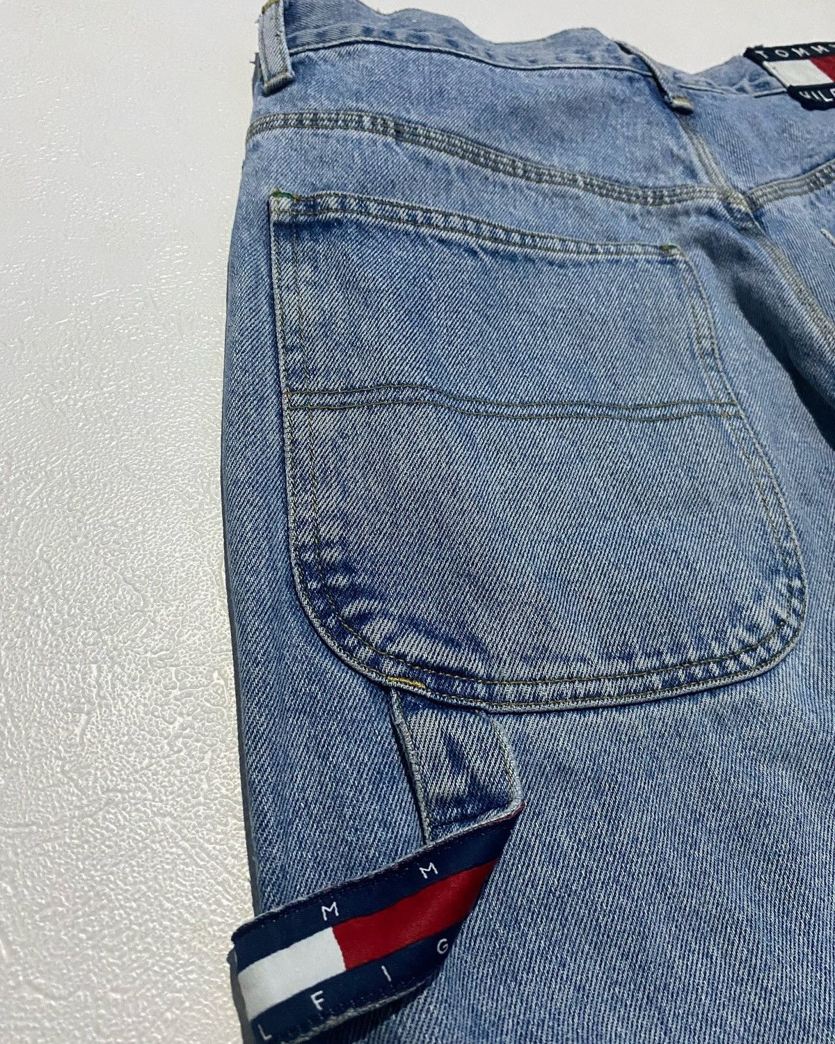 Rare TOMMY HILFIGER Vintage Baggy Carpenter Jeans 90's USA🇺🇸