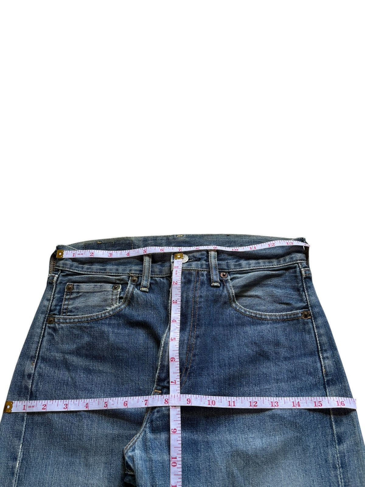 Levi's Vintage 80s Levis 502 Big E Selvedge Mud Wash Distress Jeans Size US 28 / EU 44 - 12 Thumbnail